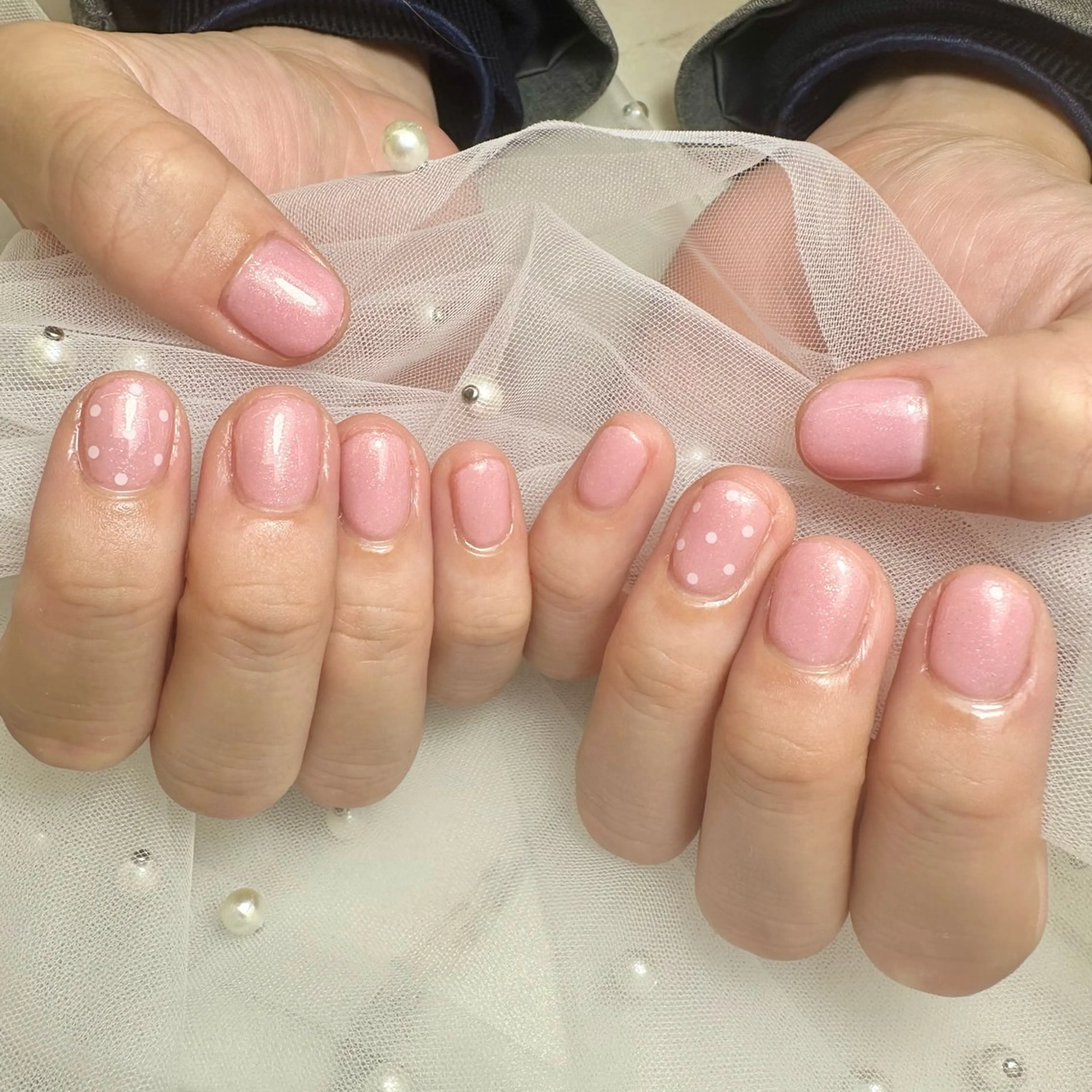 ネイル ショートネイル ハンドネイル nami🐰🎀 堺筋本町ネイルサロンのネイルデザイン