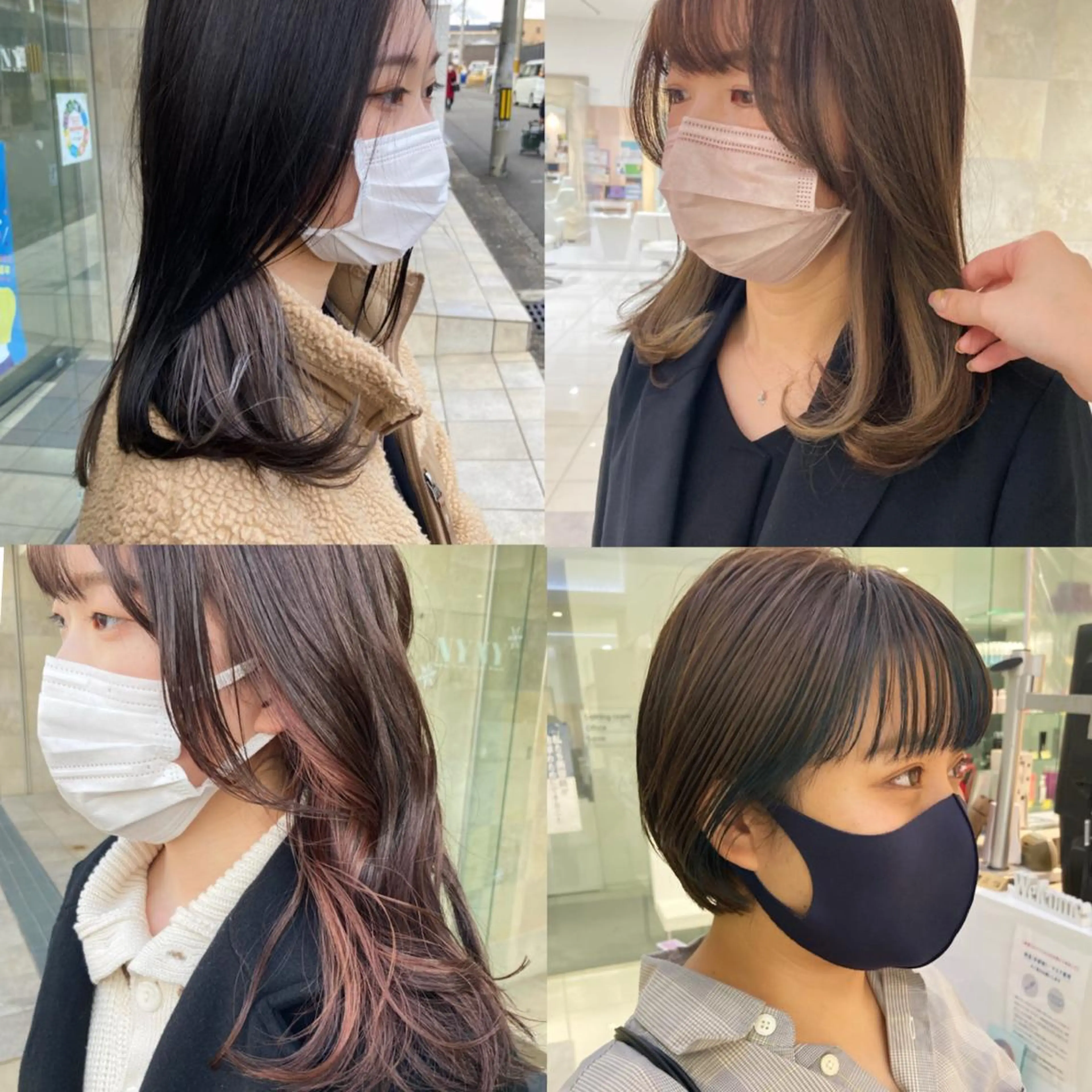 セミロング カラー 田中 あかねのヘアスタイル