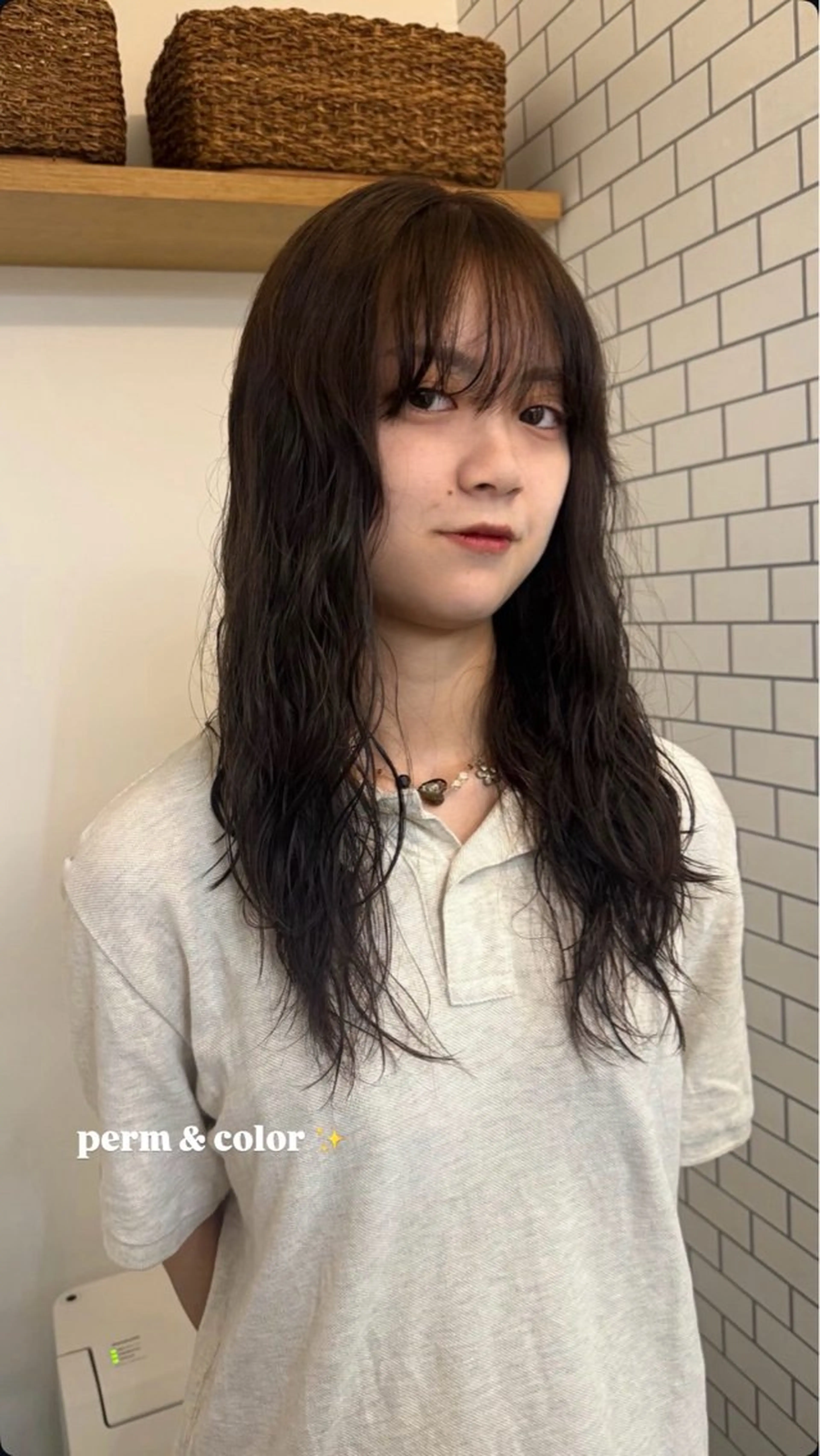 ロング カラー パーマ ⟡.·*.透明感/ レイヤー/ 桜⟡.のヘアスタイル