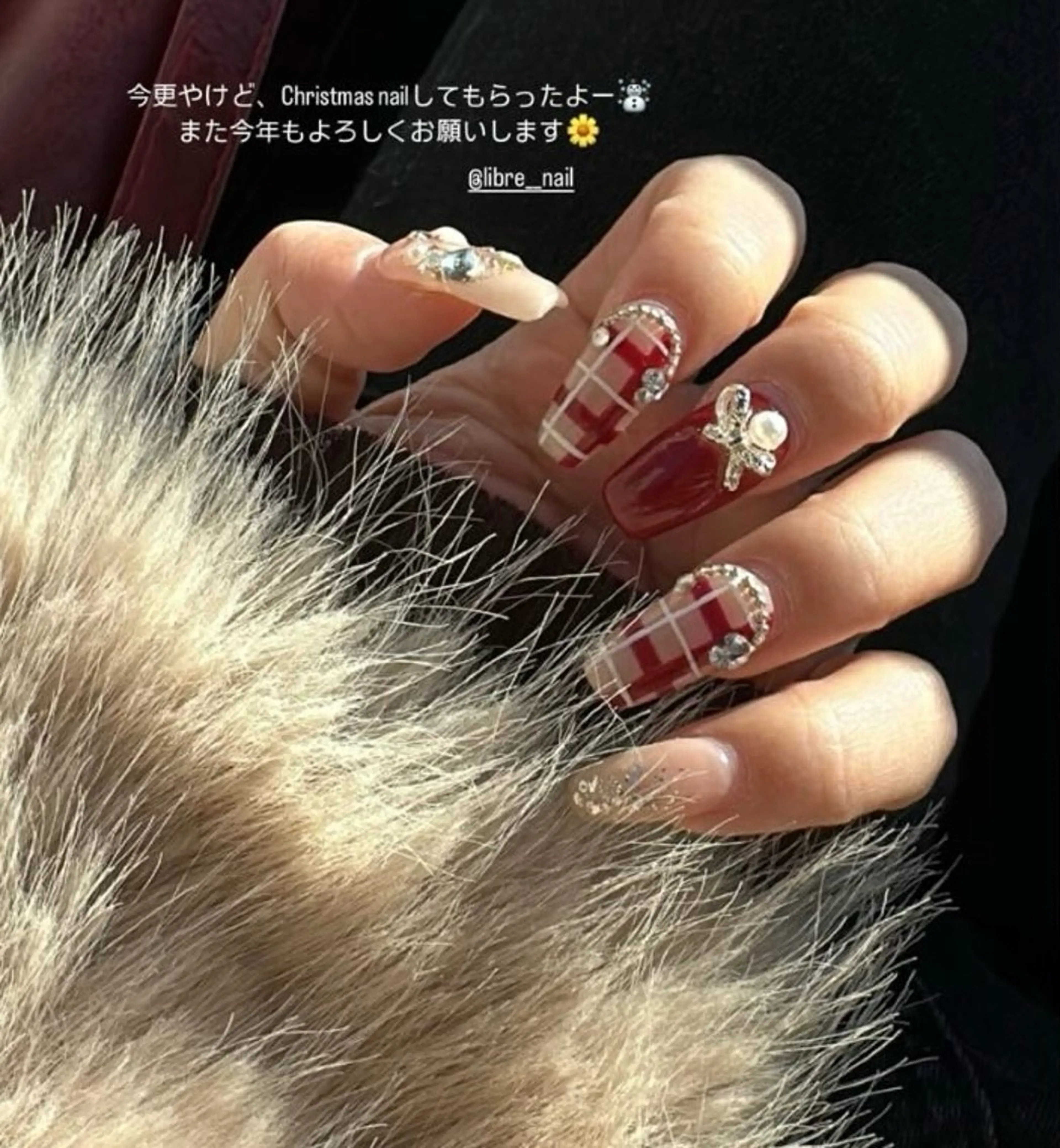 ネイル 冬ネイル クリスマス 【Libre】 -ﾘﾌﾞﾚﾈｲﾙ-のネイルデザイン