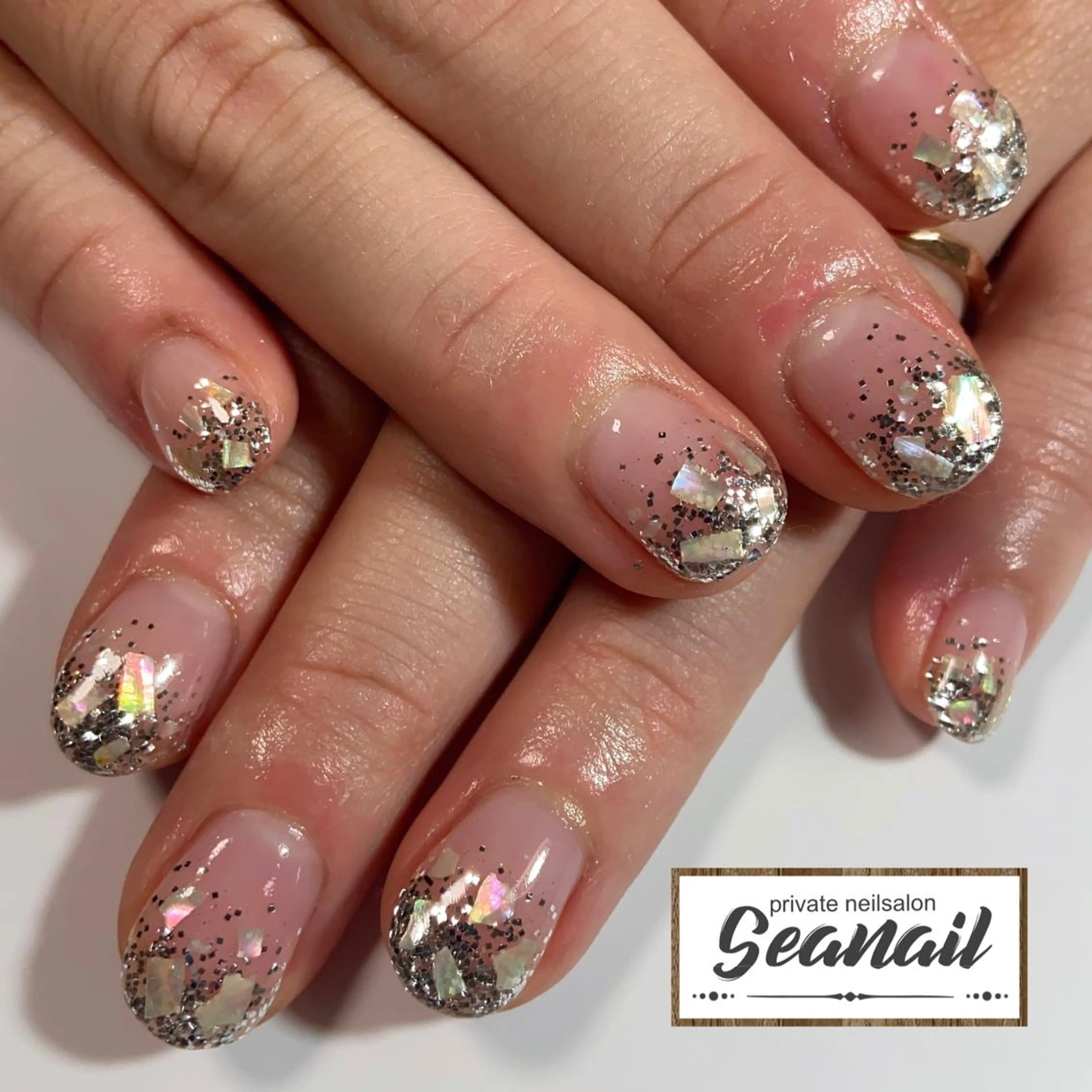 ネイル アートネイル フットネイル ジェルネイル ラメ(グリッター) 持ち込み 小尾 栞のネイルデザイン