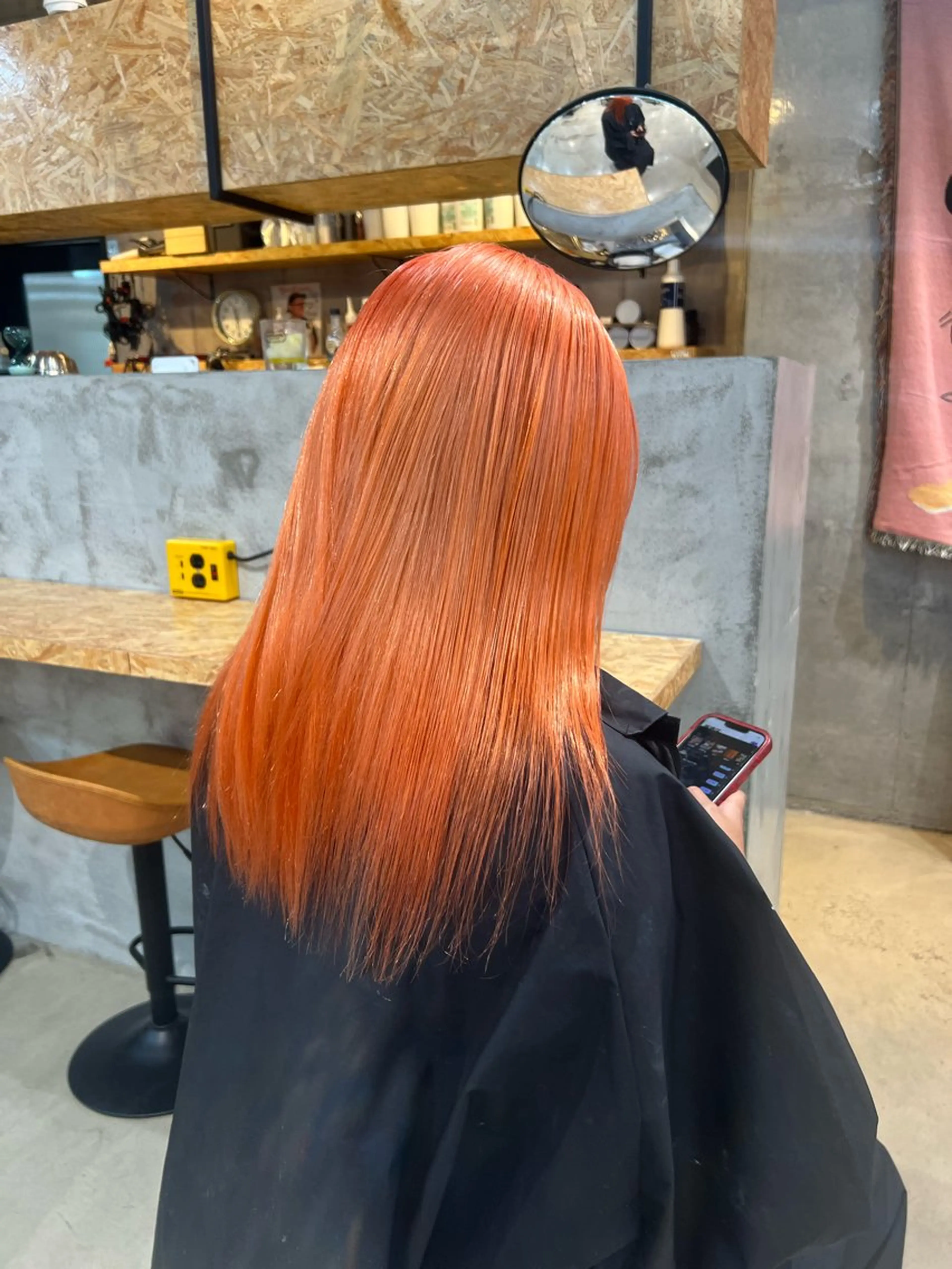 セミロング カラー オレンジ カット ヘアカラー 原宿美容師／複雑 履歴修正/きょたのヘアスタイル