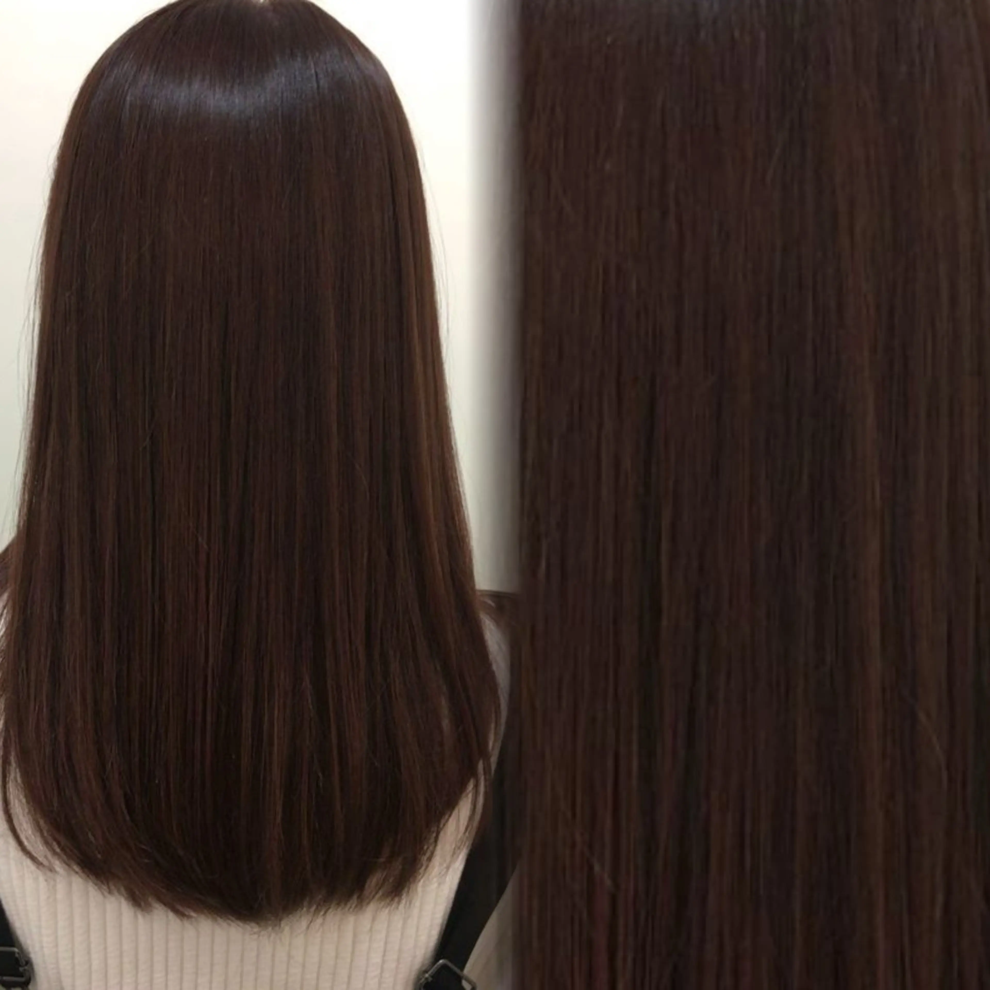 セミロング カラー ブラウンカラー 透明感カラー ピンクカラー 艶髪/韓国ヘア/ 透明感カラー/ トワのヘアスタイル