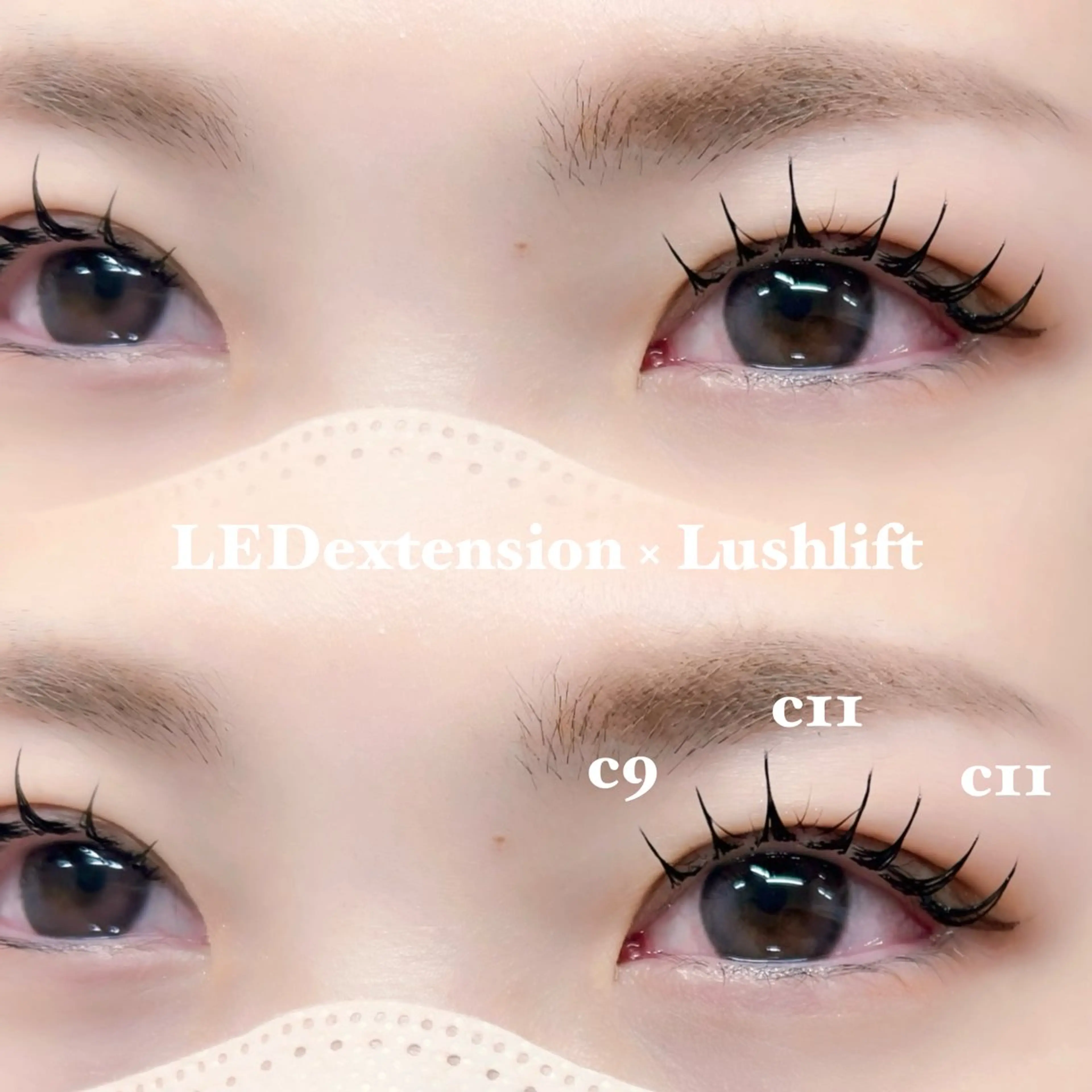 マツエク・マツパ 一重×まつ毛パーマ Eyelist Rio ♡のマツエク・マツパデザイン