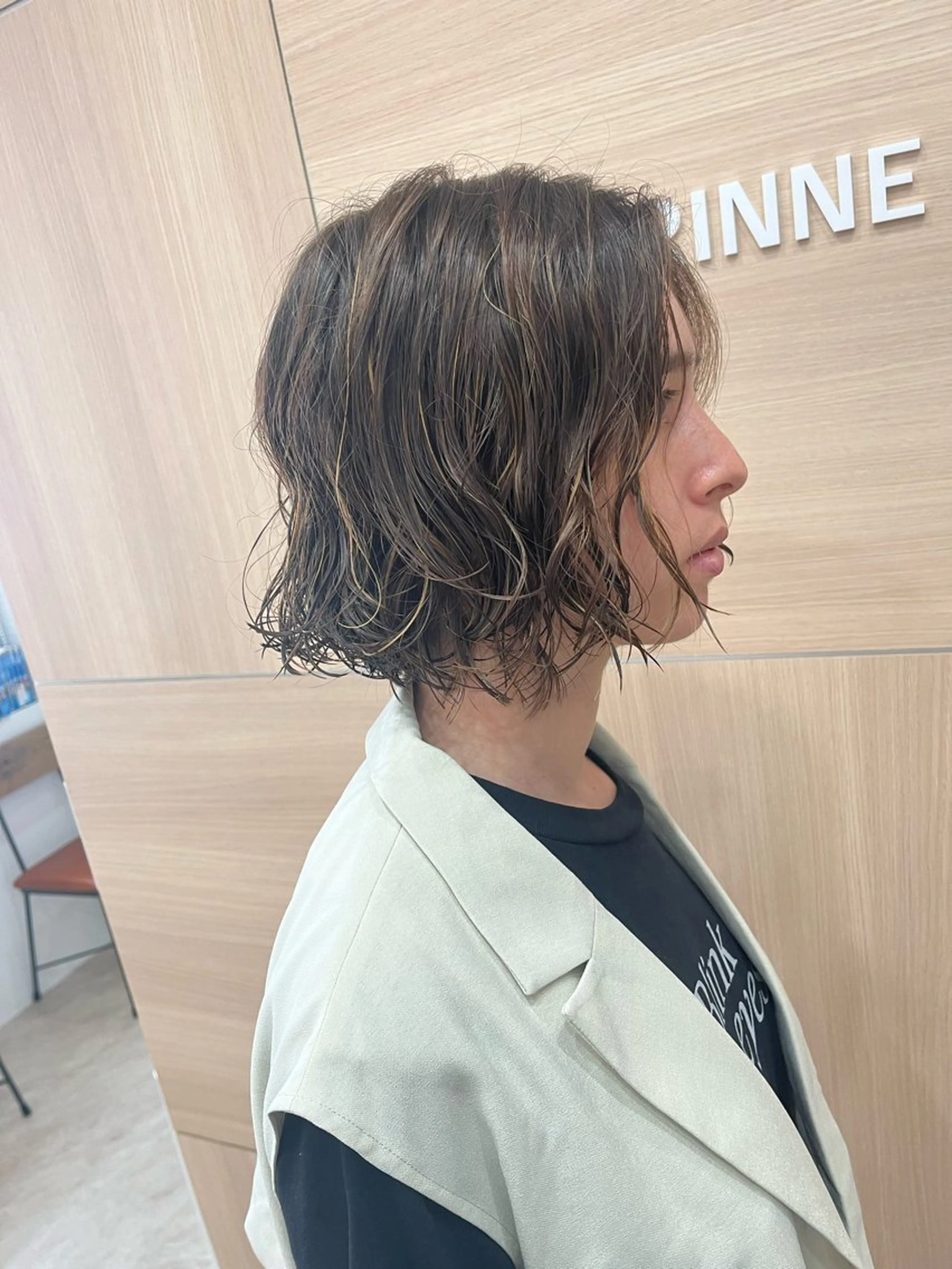 ミディアム パーマ Little名駅 wakahaのヘアスタイル