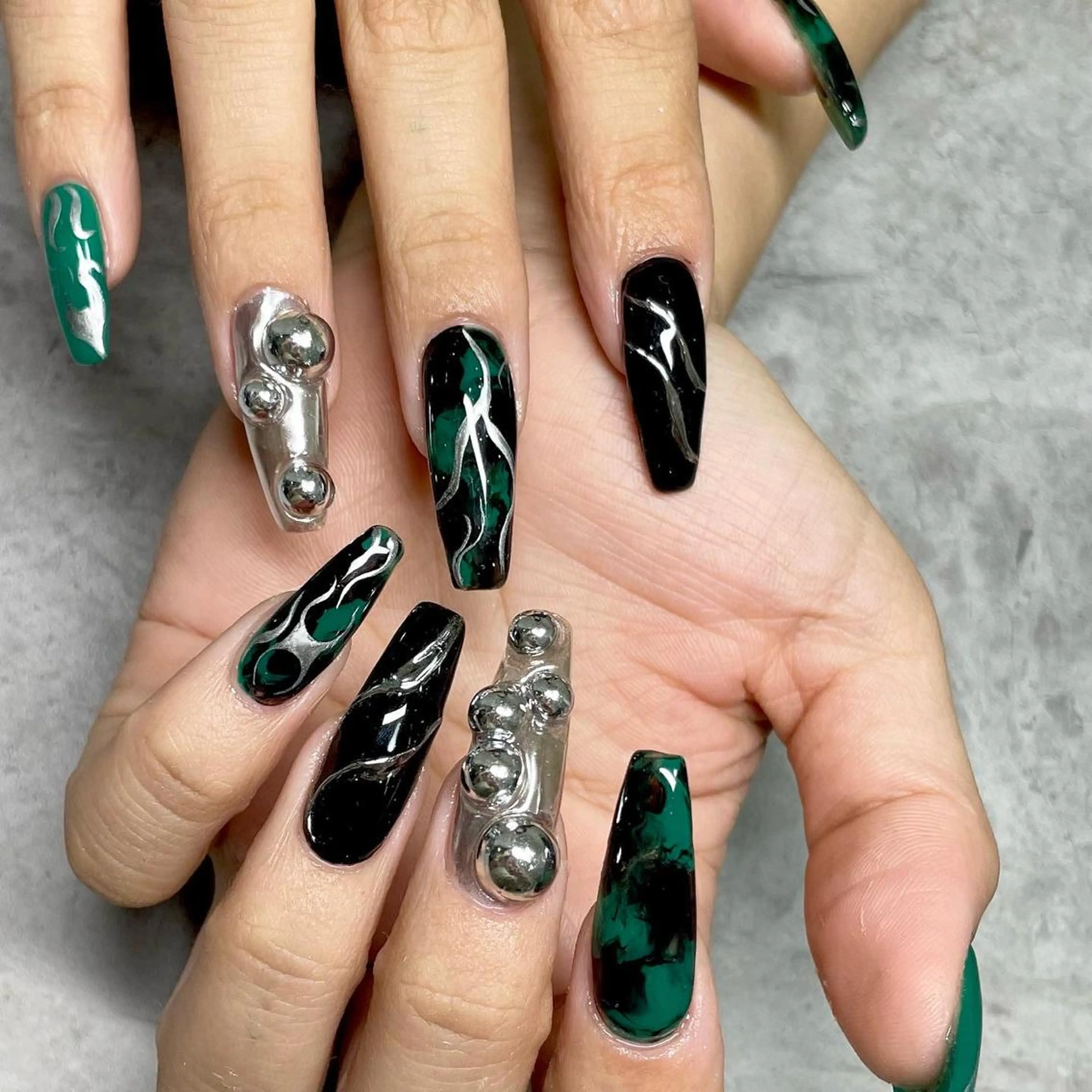 ロング ネイル ショートネイル ハンドネイル YUNA FUKUDAのネイルデザイン