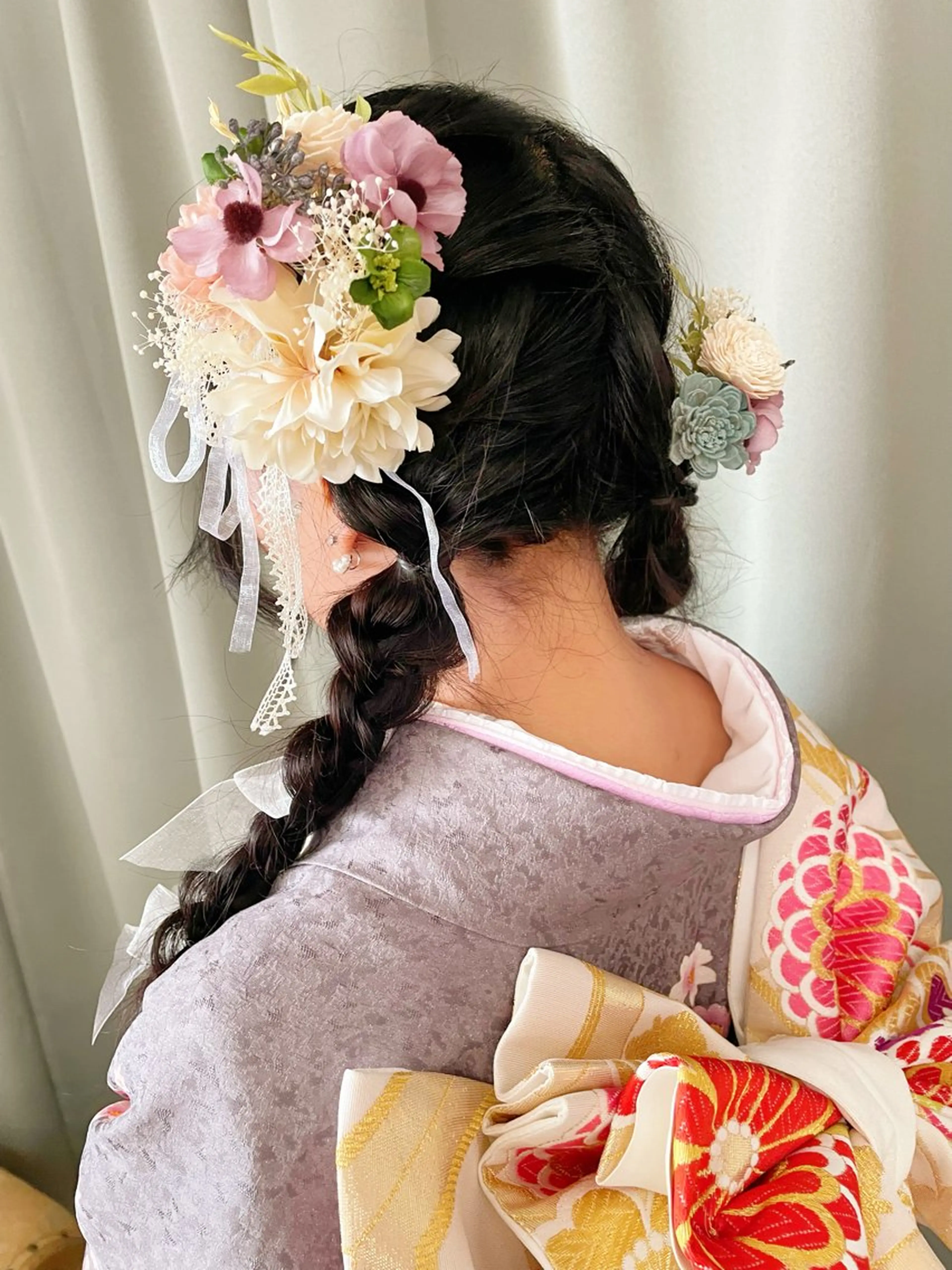 ロング ヘアアレンジ 成人式 中村 碧のヘアスタイル