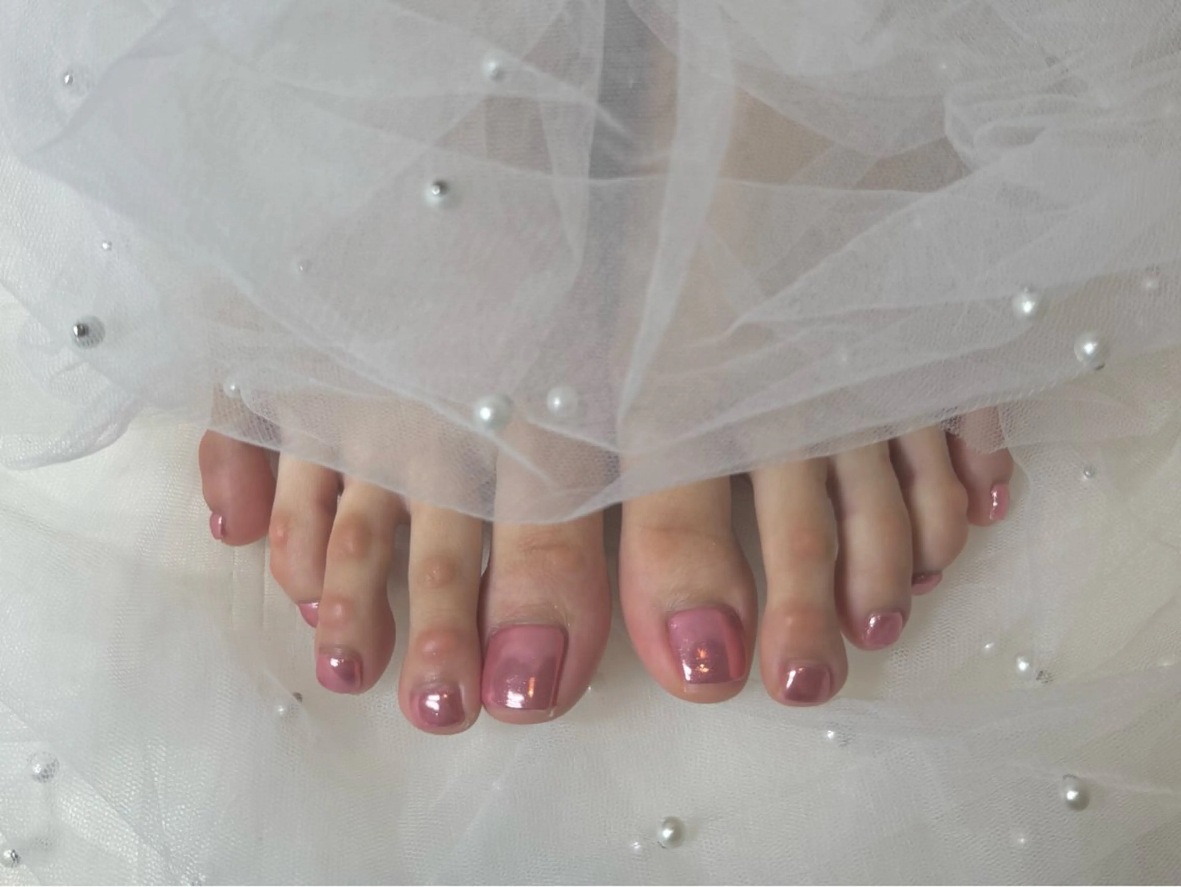 ネイル アートネイル オーロラネイル チークネイル フットネイル ジェルネイル フットネイル amiLe 🎀yuunaのネイルデザイン