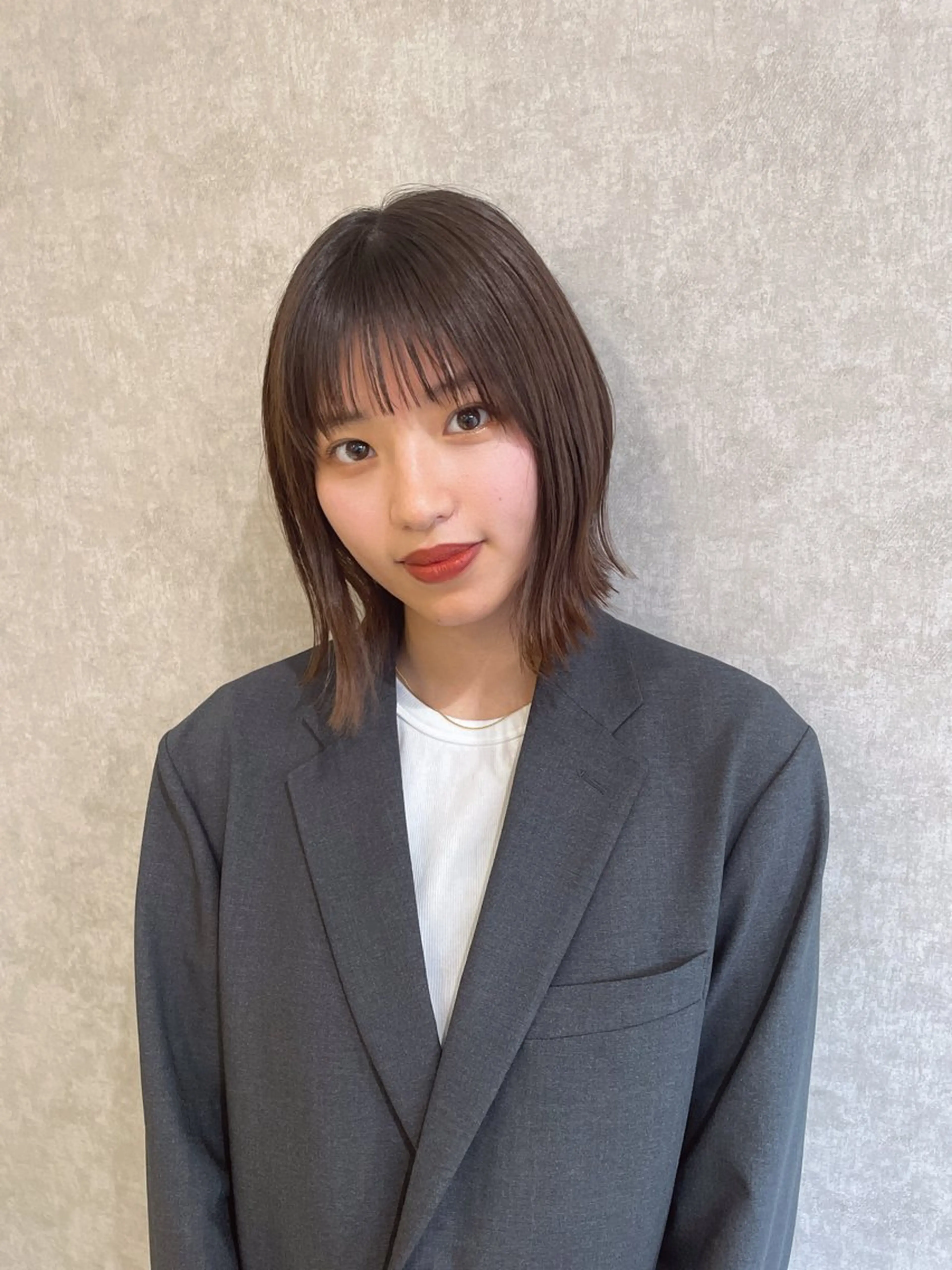 【前髪割れ目矯正】クロスパーマ＋前髪カットの写真