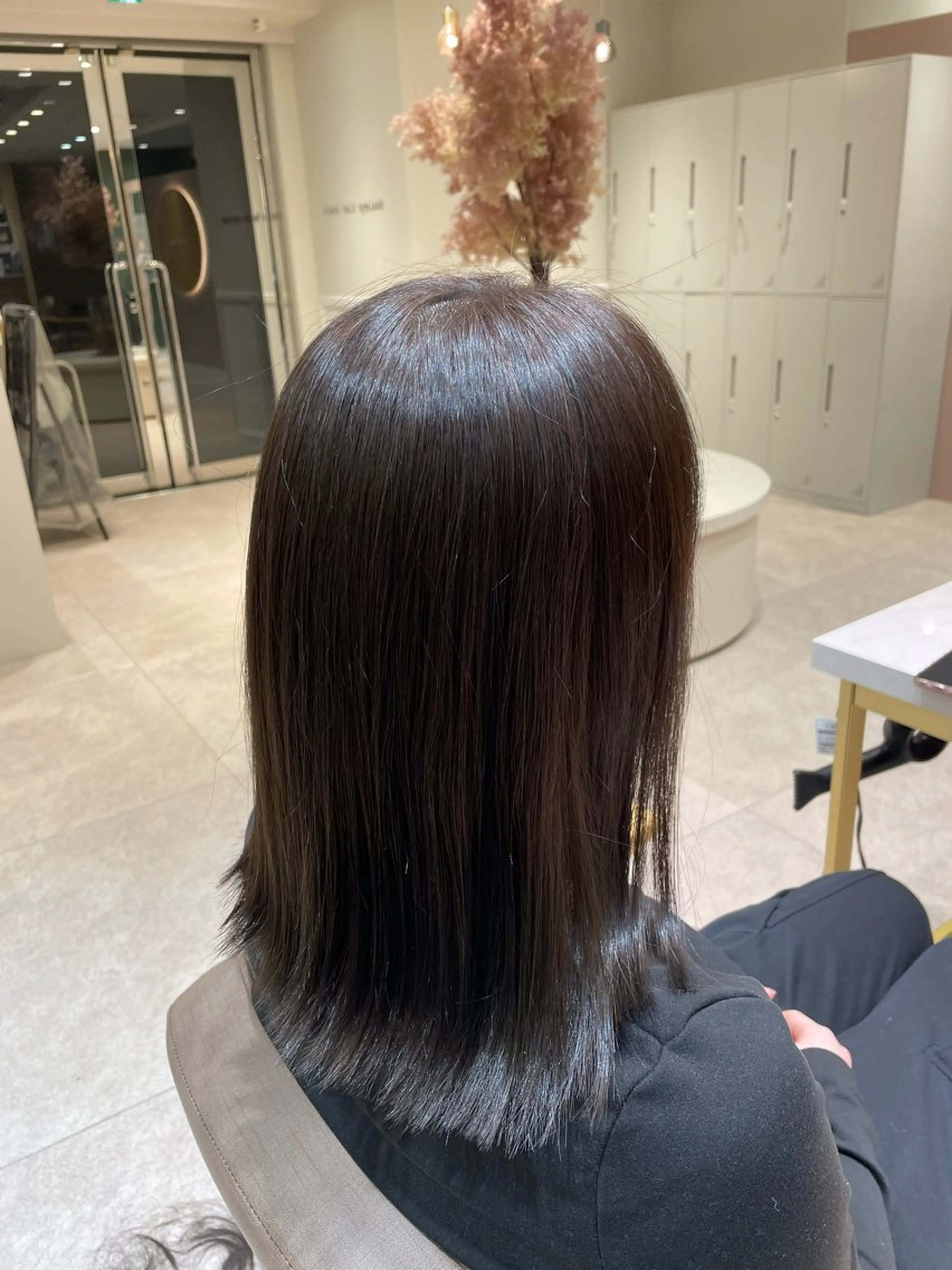 ミディアム カラー ブラウンカラー ナチュラルブラウン ボブ 髪質改善 BlancHairのヘアスタイル