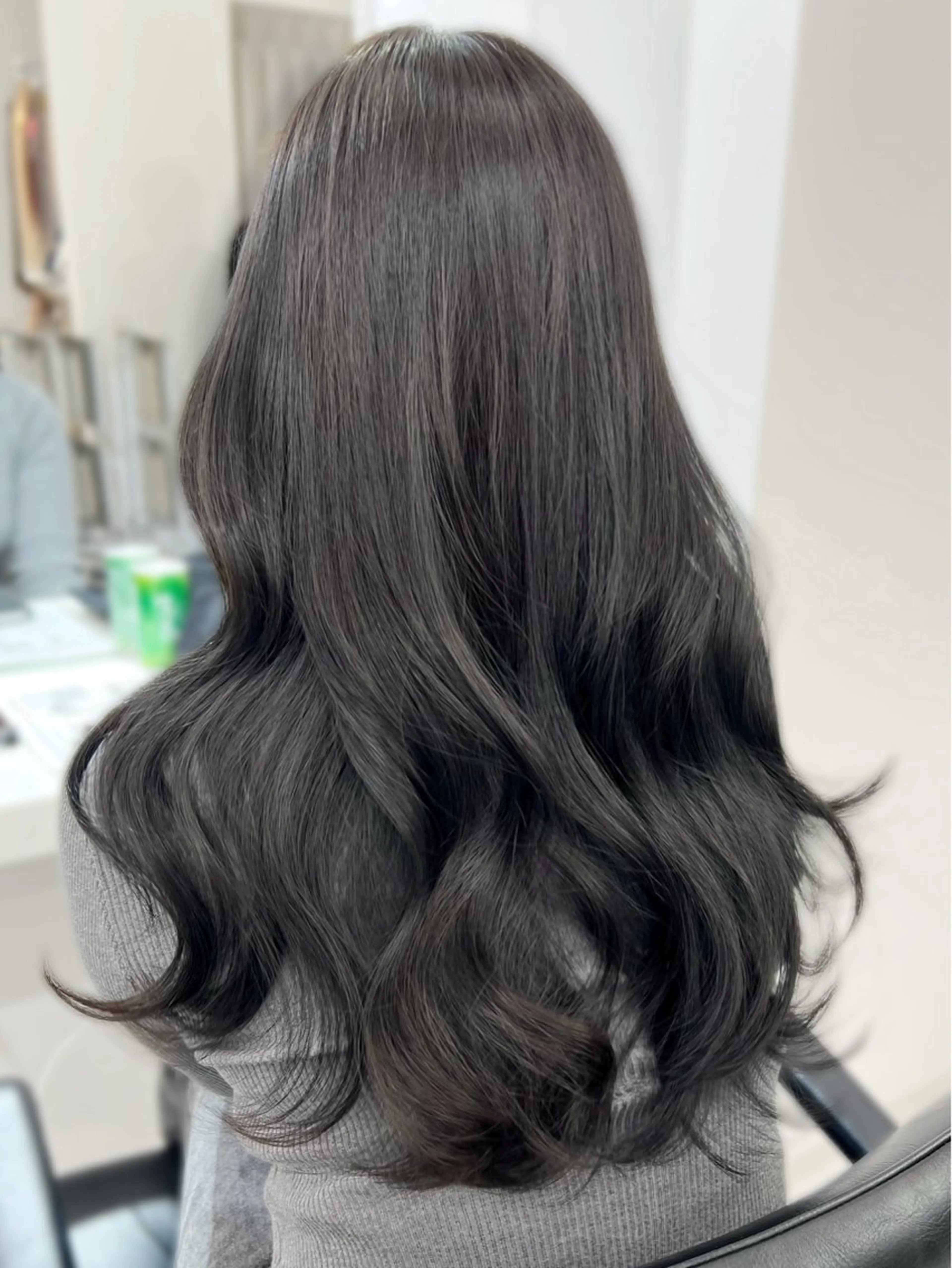 セミロング カラー グレージュ 盛れる顔周り🤍渋谷 Risa🎀のヘアスタイル