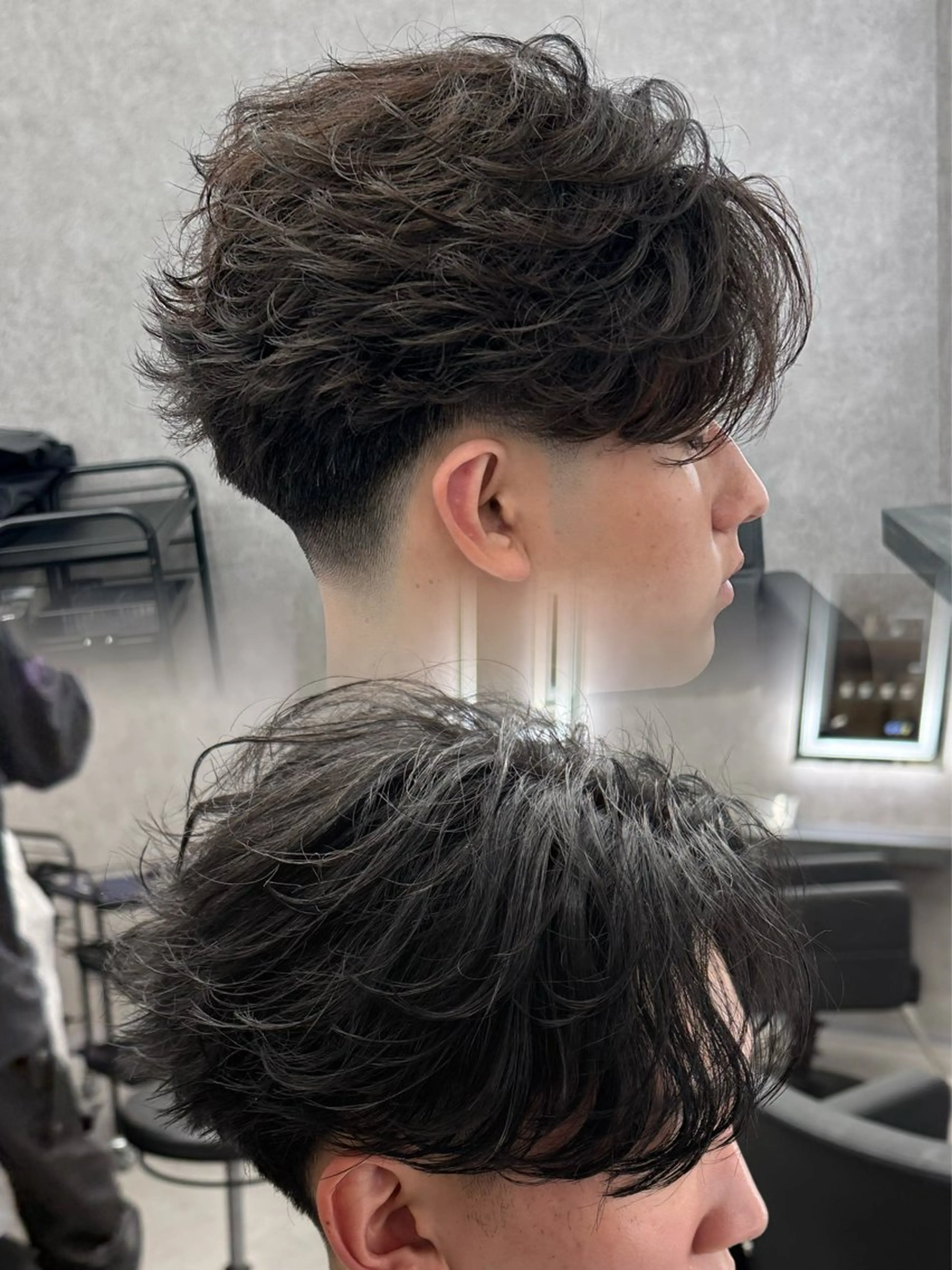 ショート カラー パーマ メンズ フェザーパーマ メンズパーマ カット パーマ メンズ特化 👑YUTAのヘアスタイル