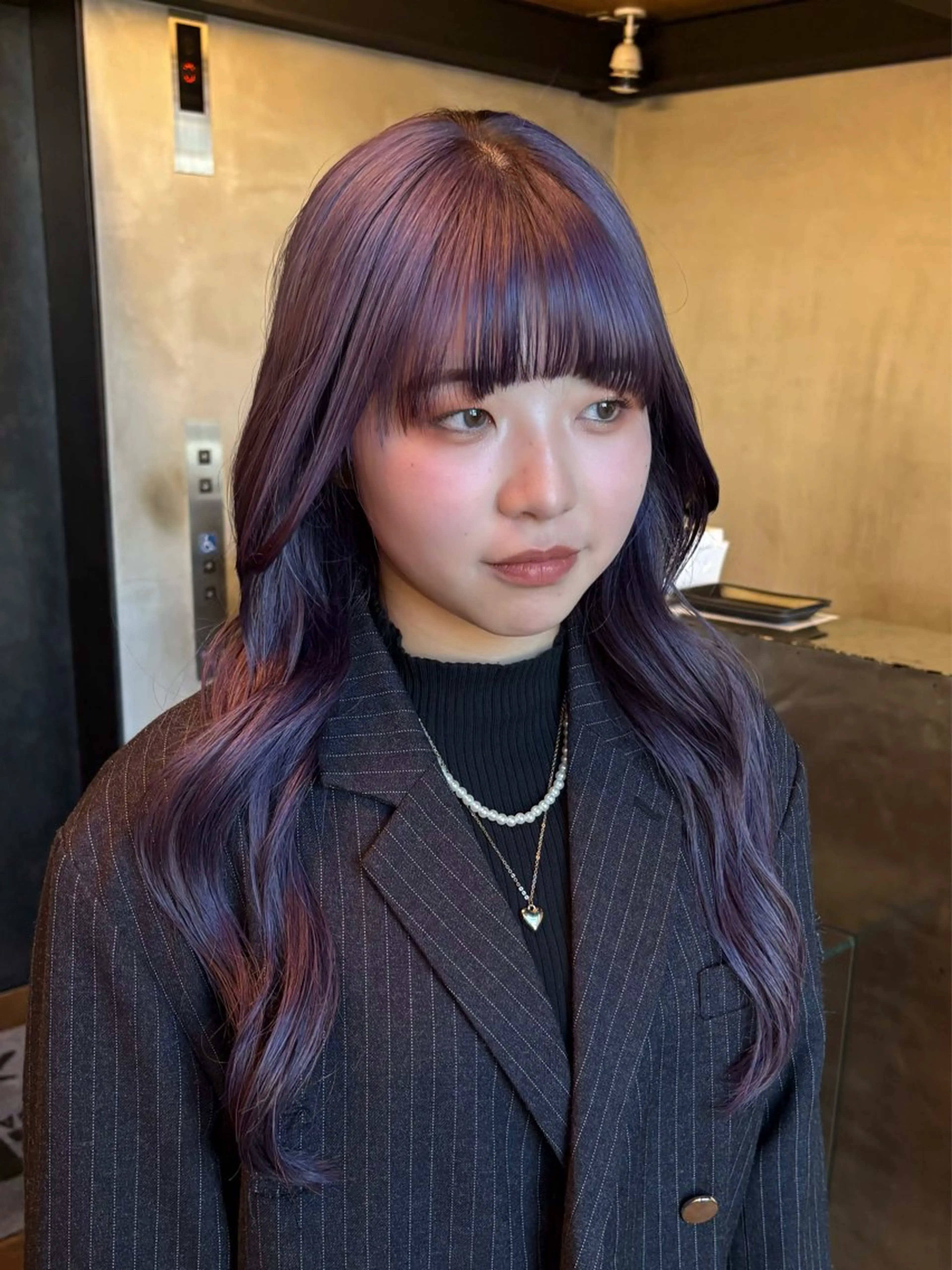 ロング カラー レイヤーカット/ 重松穂美のヘアスタイル