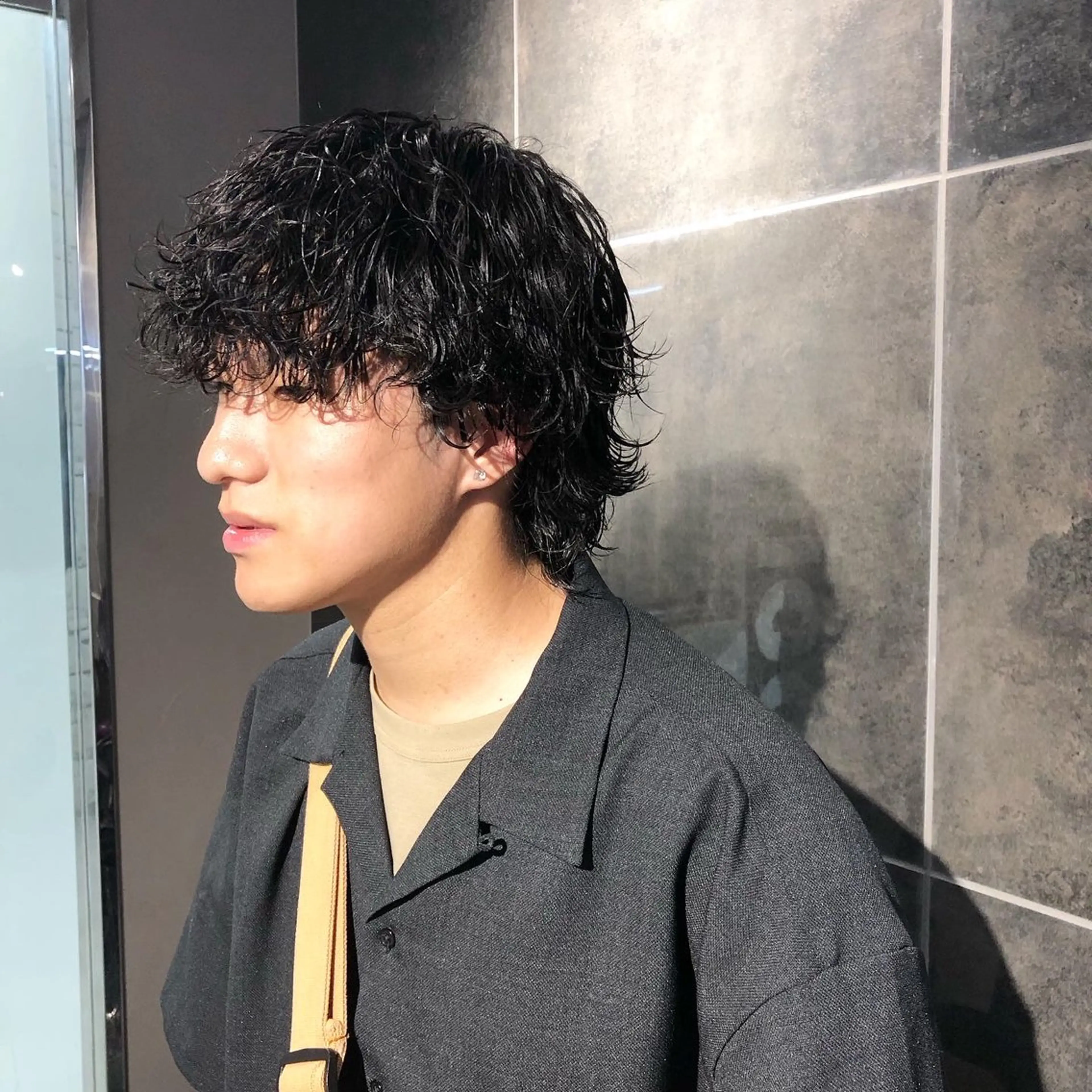 パーマ ヘアアレンジ メンズ カット パーマ トリートメント ヘアセット ainico+所属・メンズ特化✂️栗原 侑也のヘアスタイル