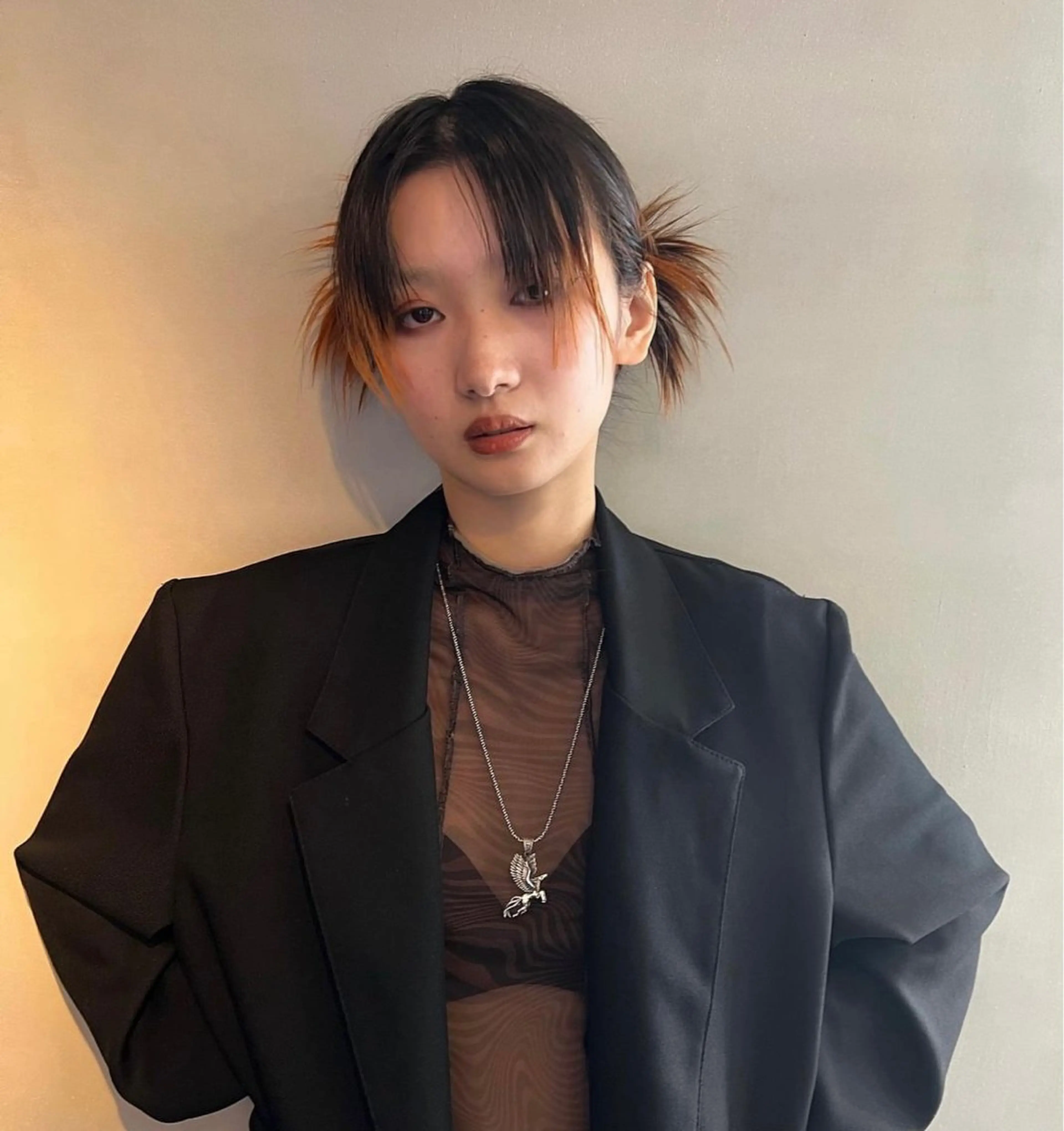 カラー ヘアアレンジ 長江 績のヘアスタイル