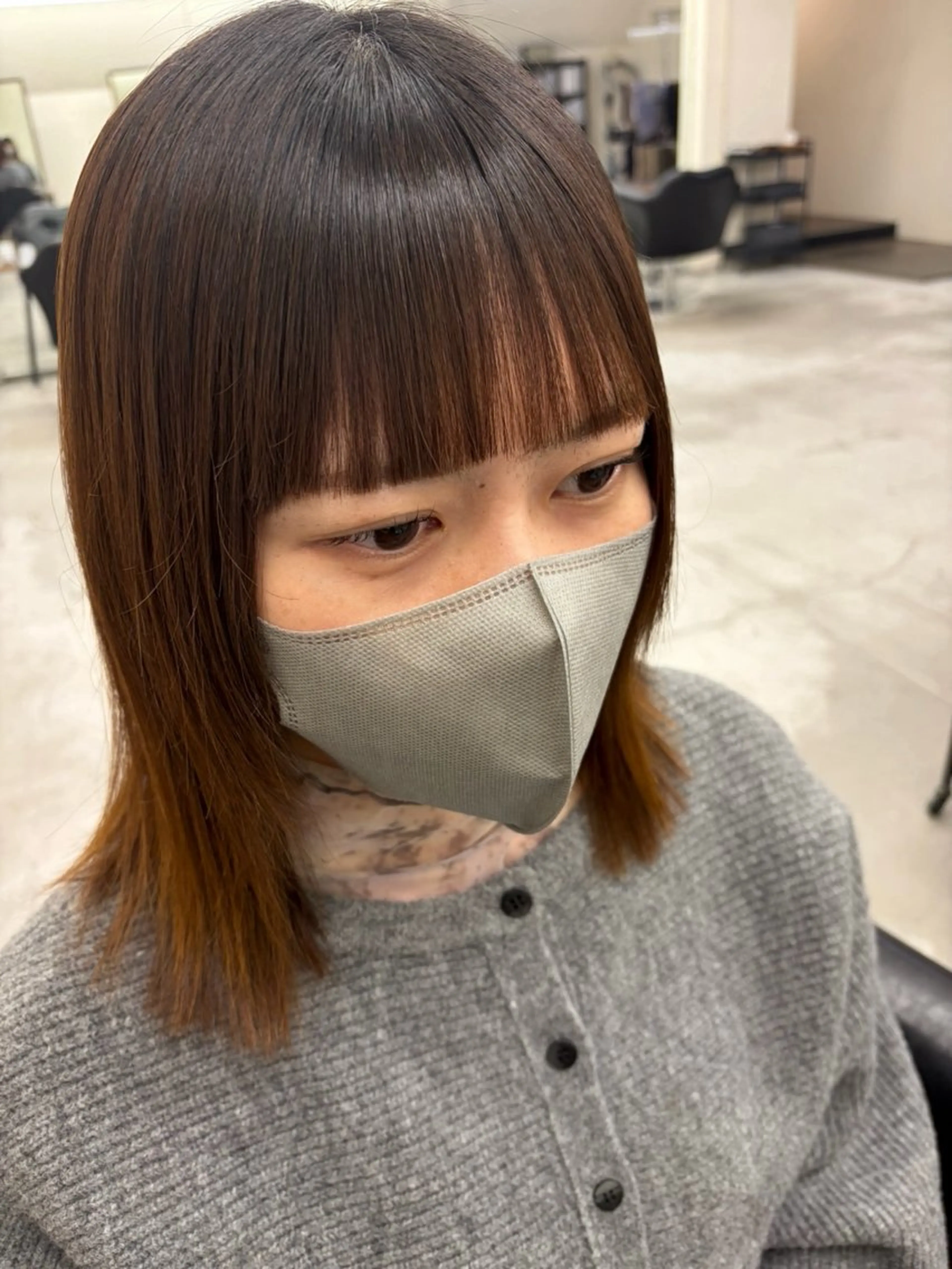 ミディアム 縮毛矯正 加藤 瑠彩のヘアスタイル