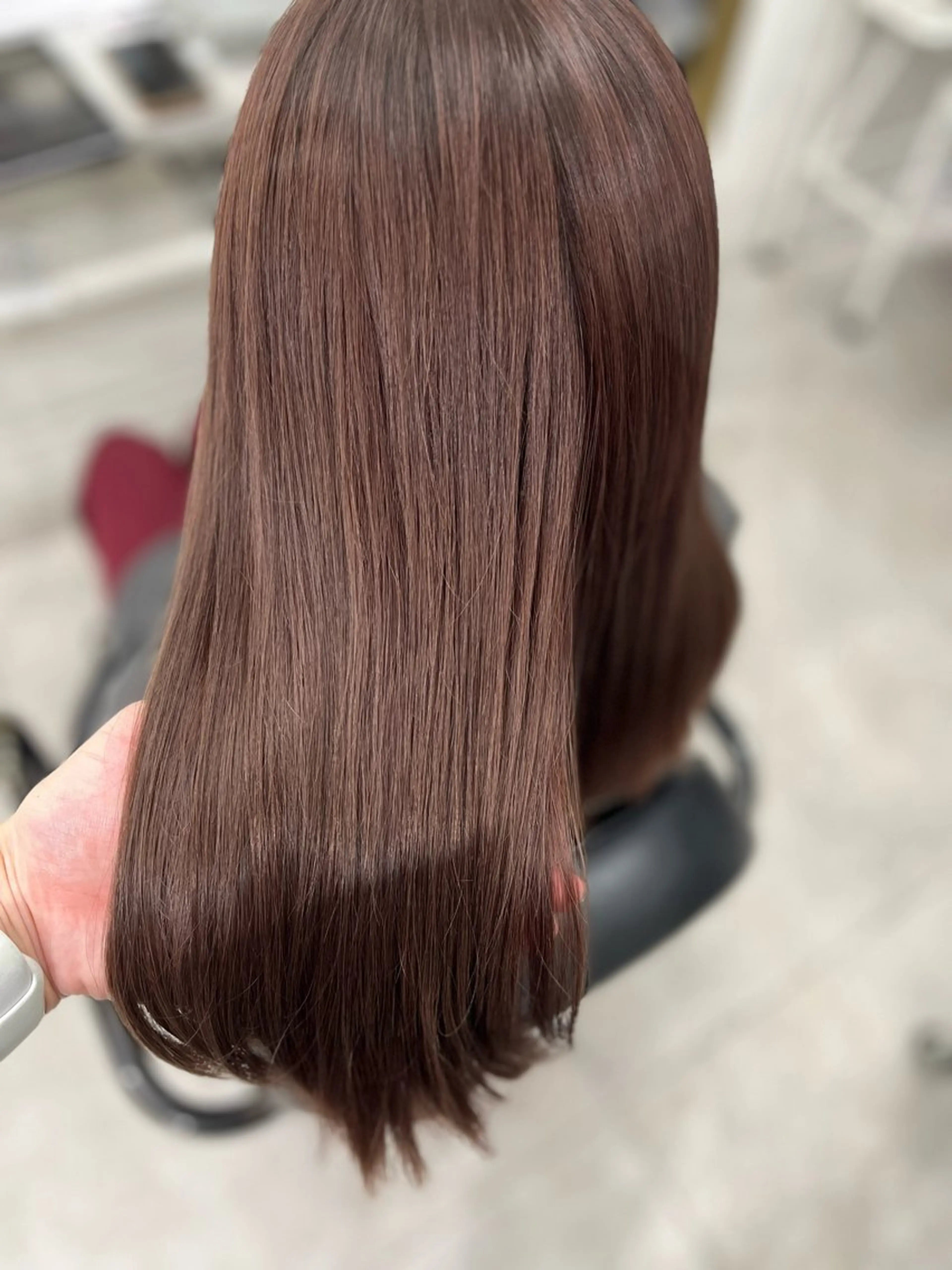 セミロング カラー ベージュカラー ピンクカラー ピンクベージュ カット ヘアカラー トリートメント 🫧ぷる艶カラー🫧 Yuubi🦩のヘアスタイル