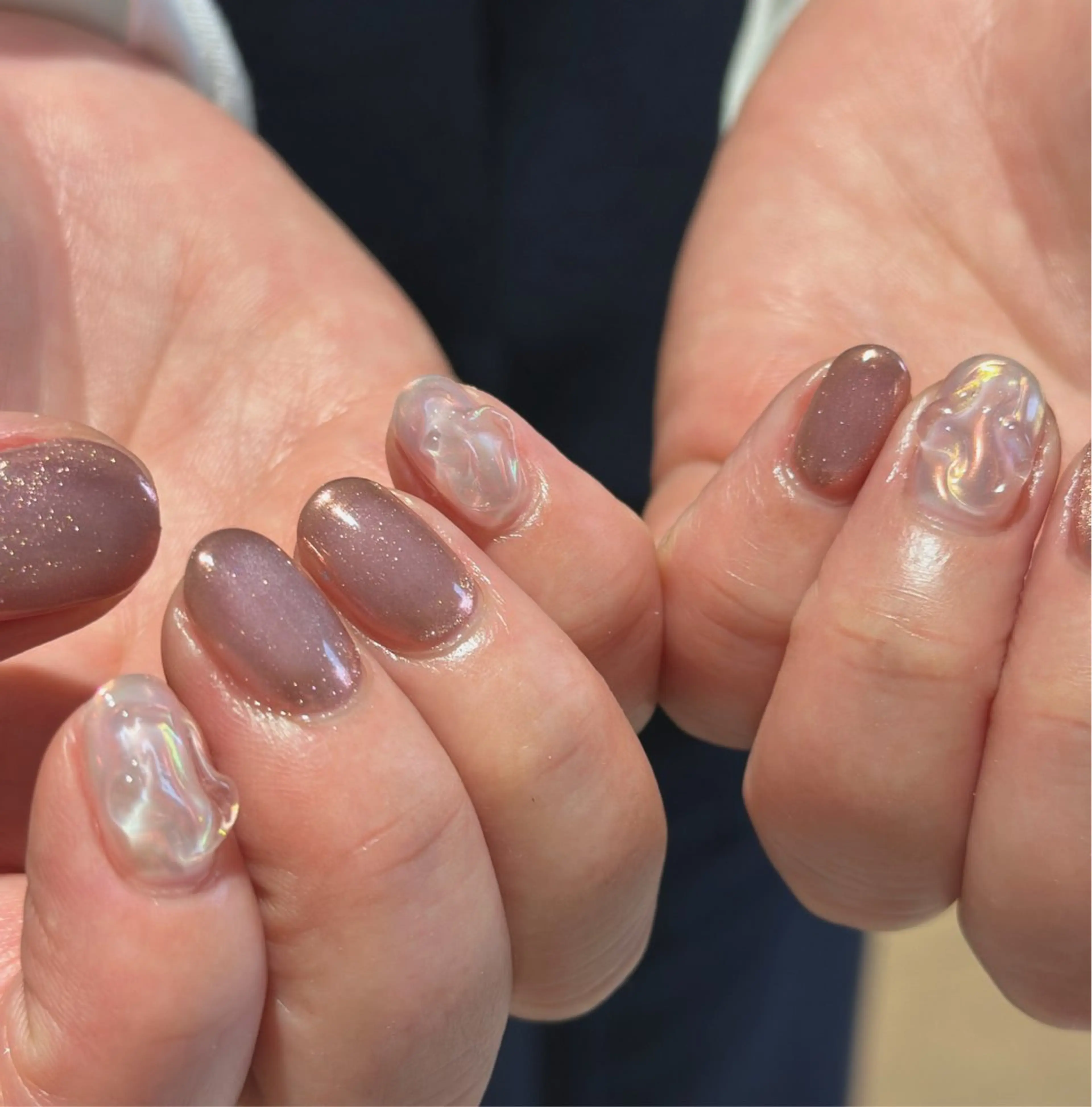 ネイル ぷっくりネイル ハンドネイル Flow nail所属・山本 七海のネイルデザイン