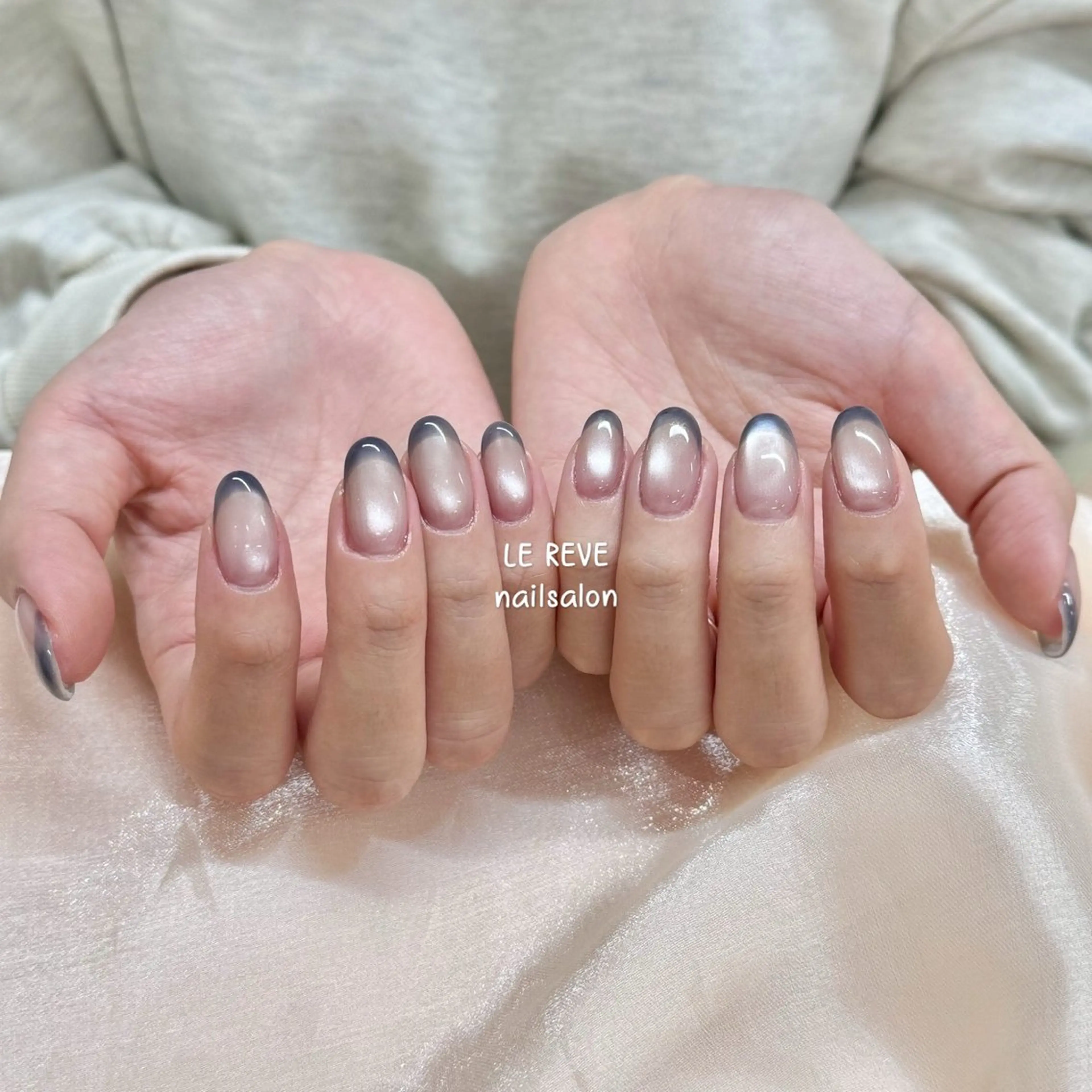 ネイル フレンチネイル マグネットネイル LE REVE nailsalonのネイルデザイン