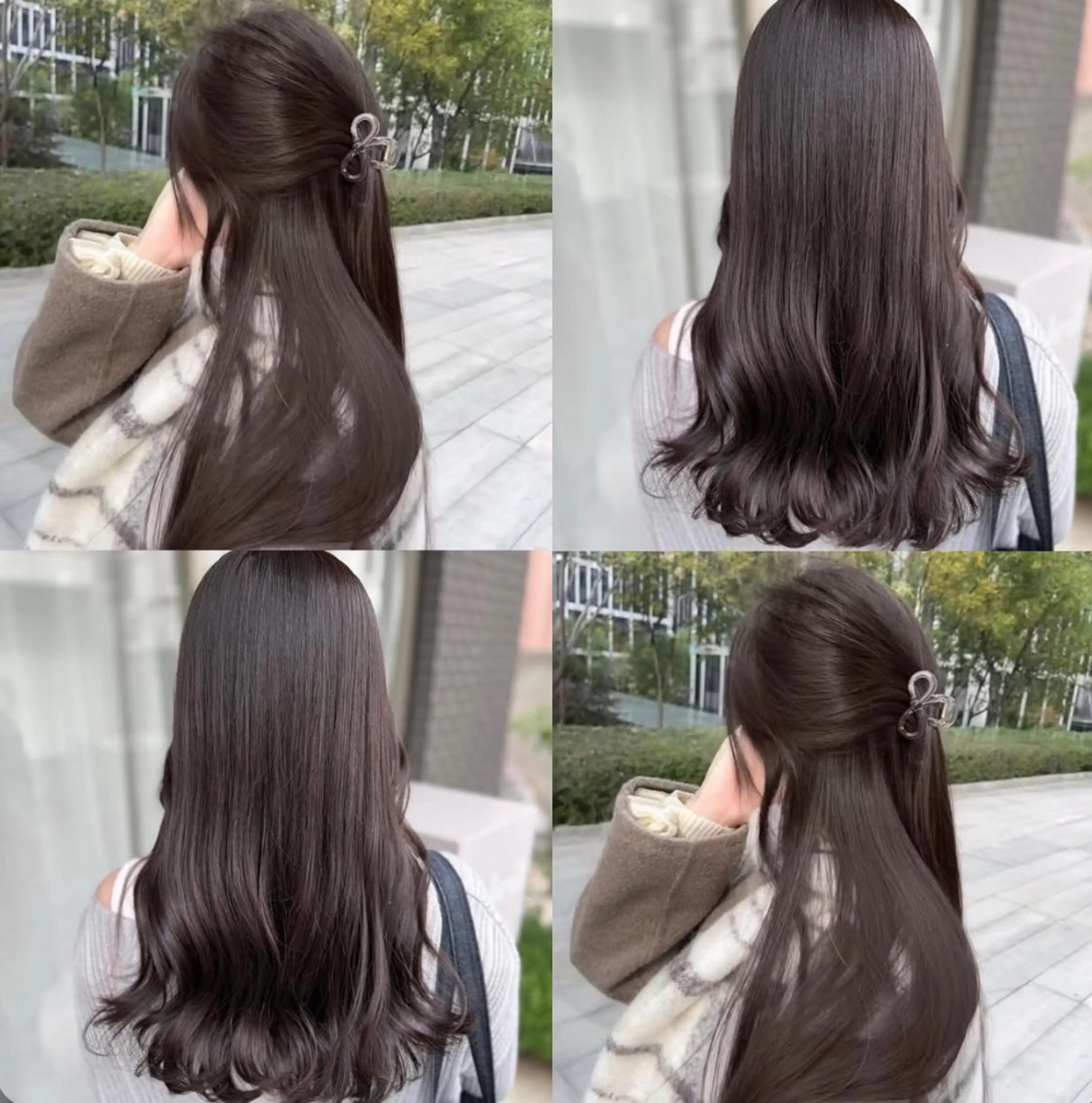 セミロング カラー グレージュ カット ヘアカラー トリートメント グレージュ/レイヤー /韓国ヘア/RISAのヘアスタイル