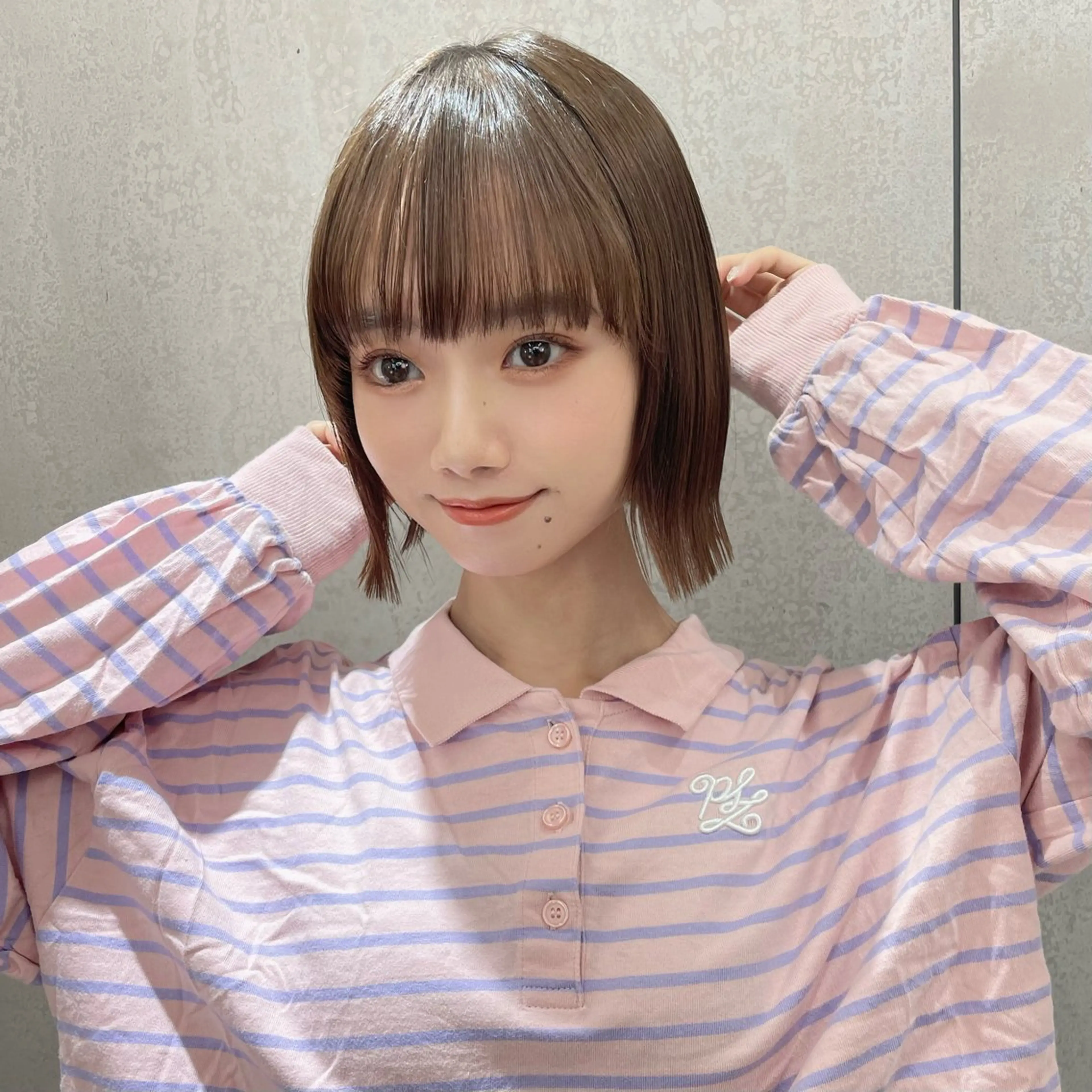 ショート カラー ボブ/地毛風縮毛矯正 茉青🤍新宿代々木のヘアスタイル