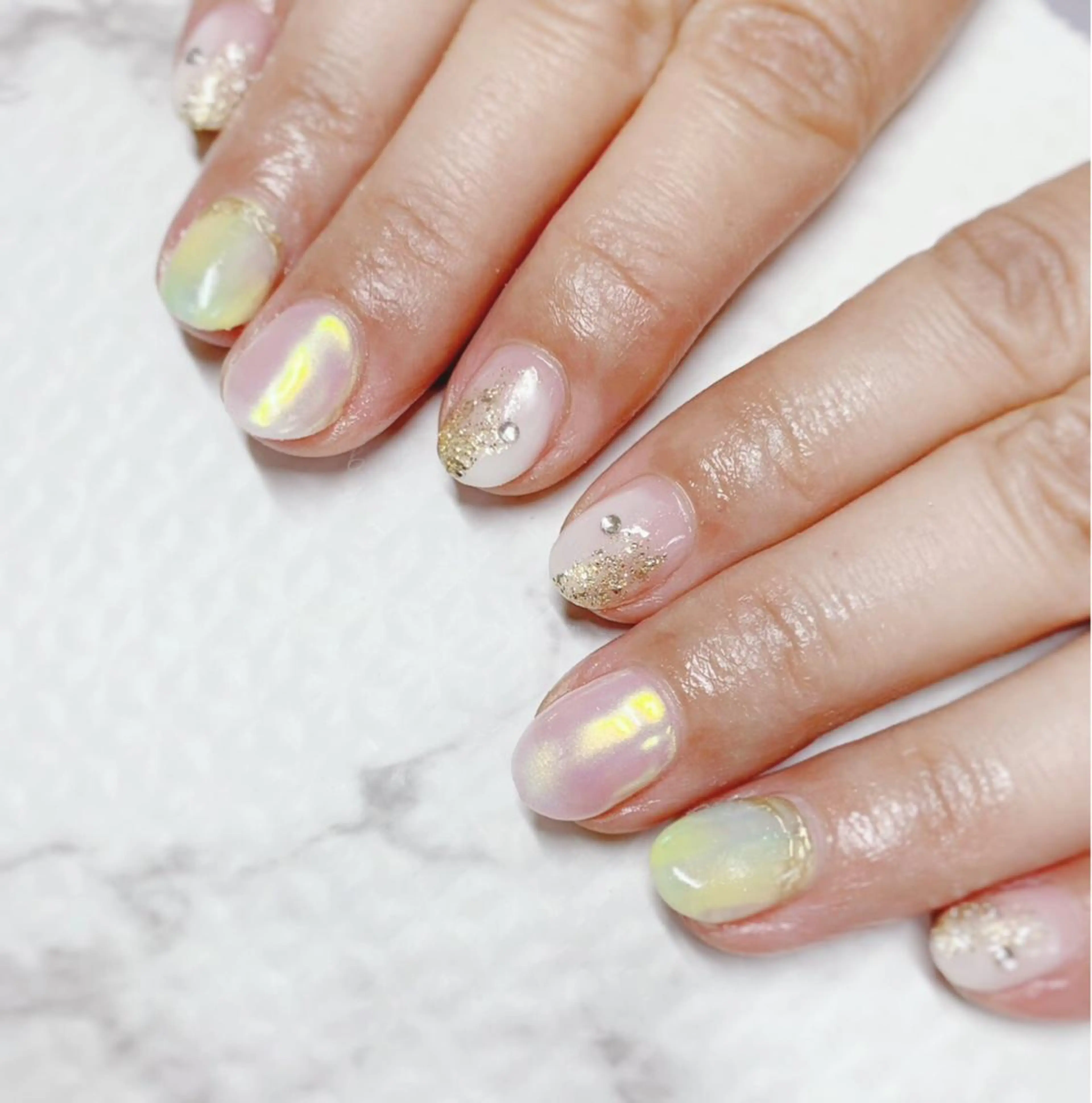 ネイル フットネイル グリーン オフィスネイル ワンカラーネイル 春ネイル Lily Roseスタッフ一同のマツエク・マツパデザイン