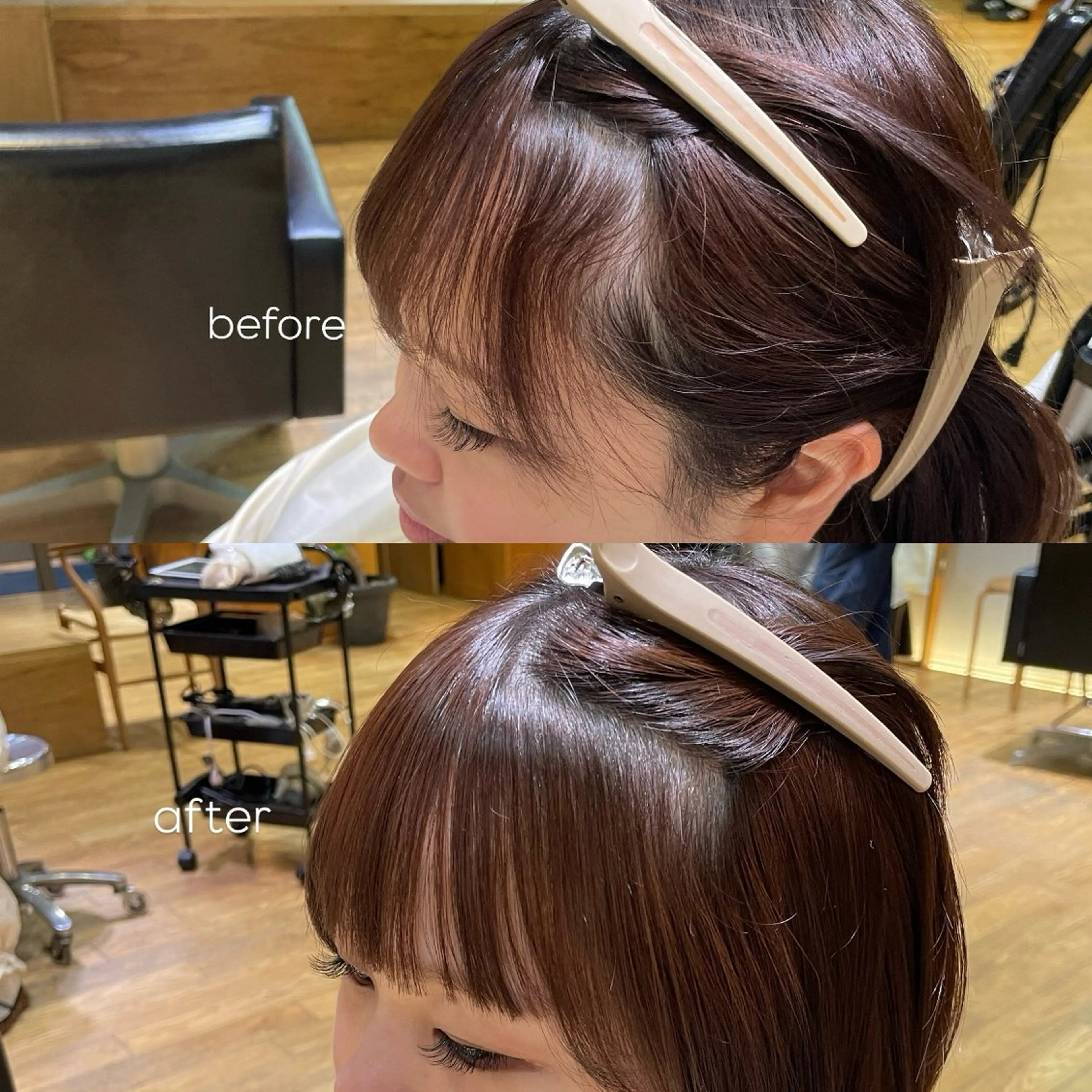 ミディアム パーマ 縮毛矯正 パーマ 縮毛矯正 縮毛矯正/レイヤー 🌙児玉光瑠のヘアスタイル