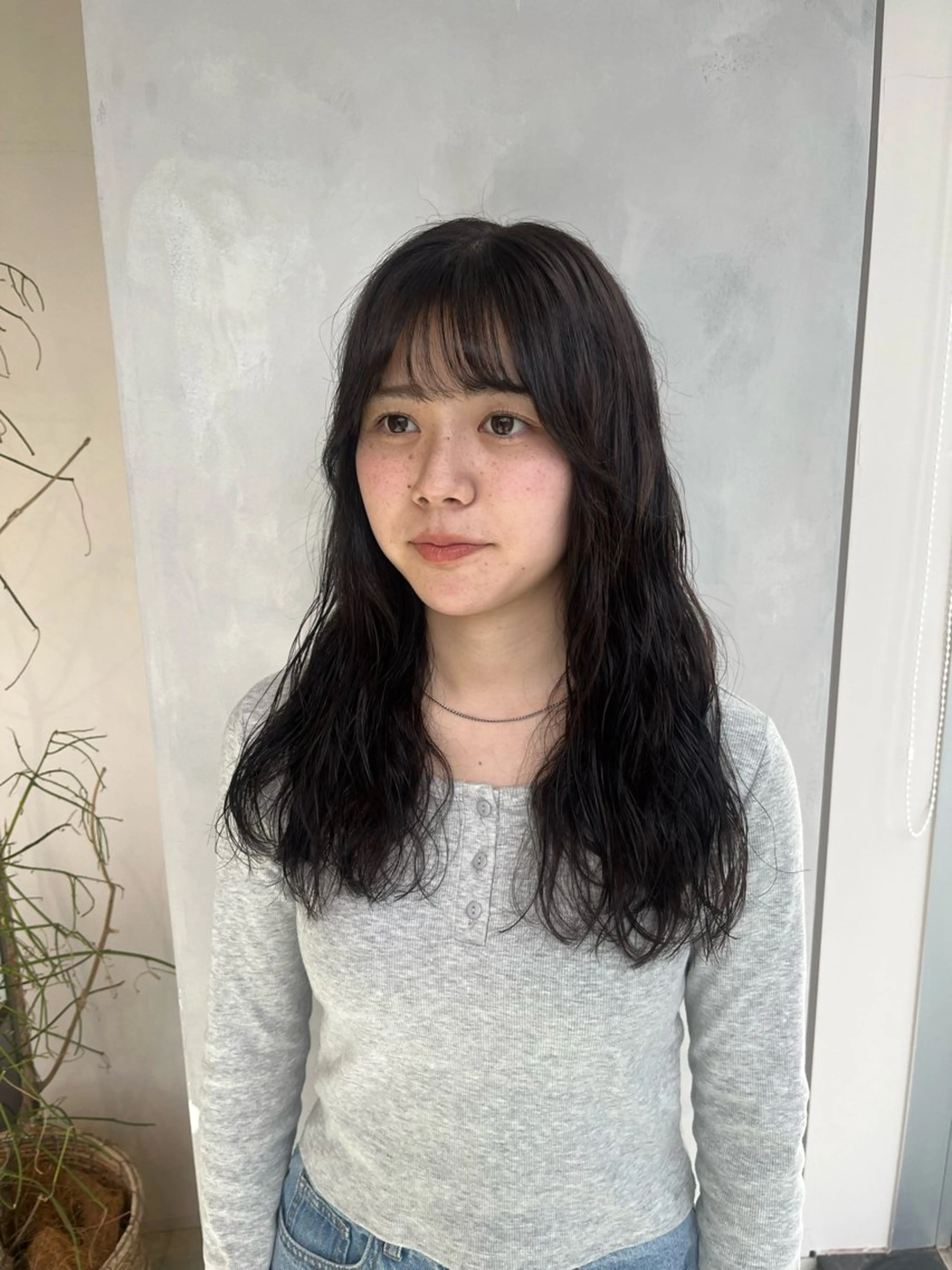 セミロング カラー パーマ カット パーマ トリートメント ボブ/ベージュ/ パーマ🪿近森ゆいのヘアスタイル