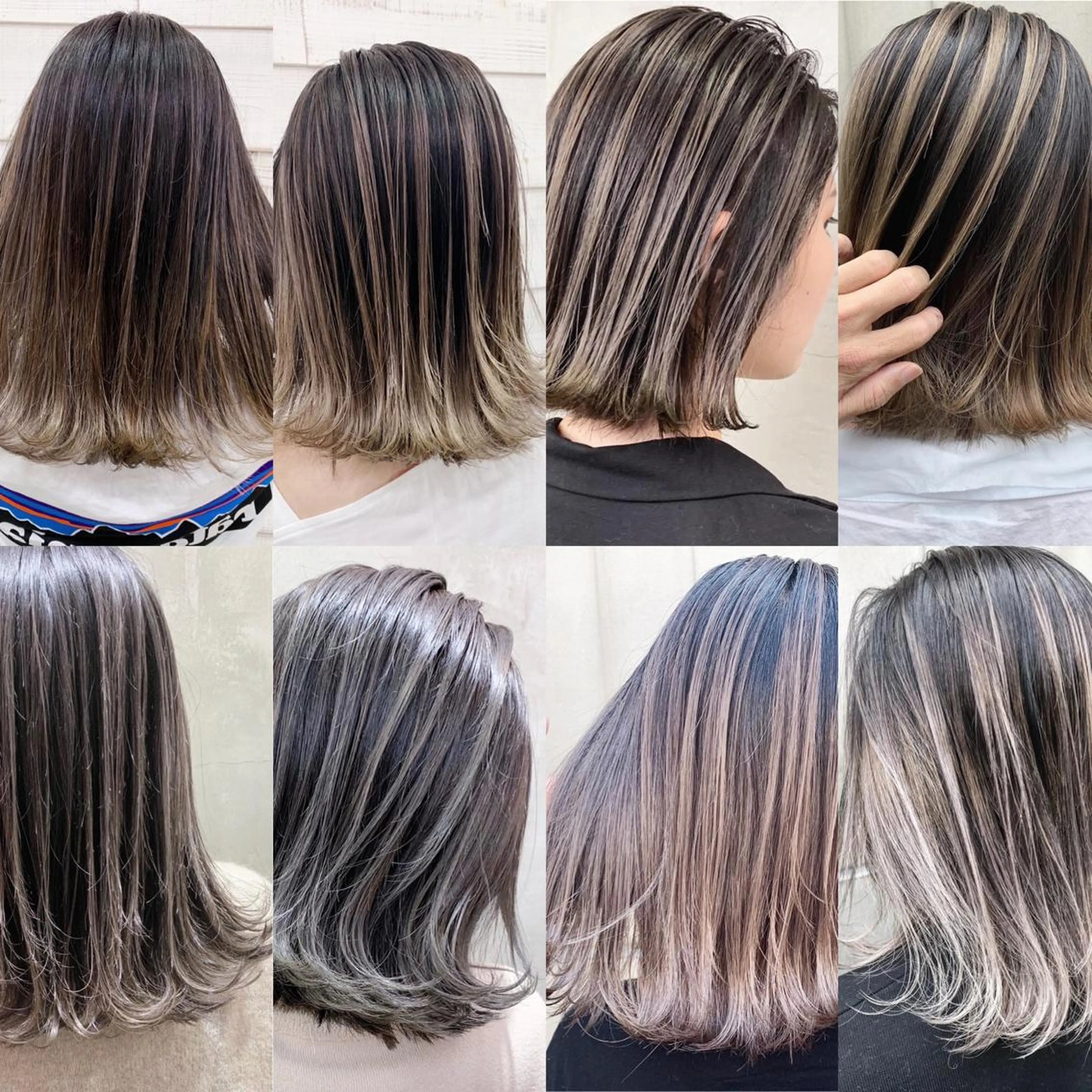 ショート カラー バレイヤージュ ブリーチ デザインカラー ハイライトカラー ハイライト CALAMARI所属・【渋谷で人気】艶髪× 髪質改善/ツヤカラーのヘアスタイル