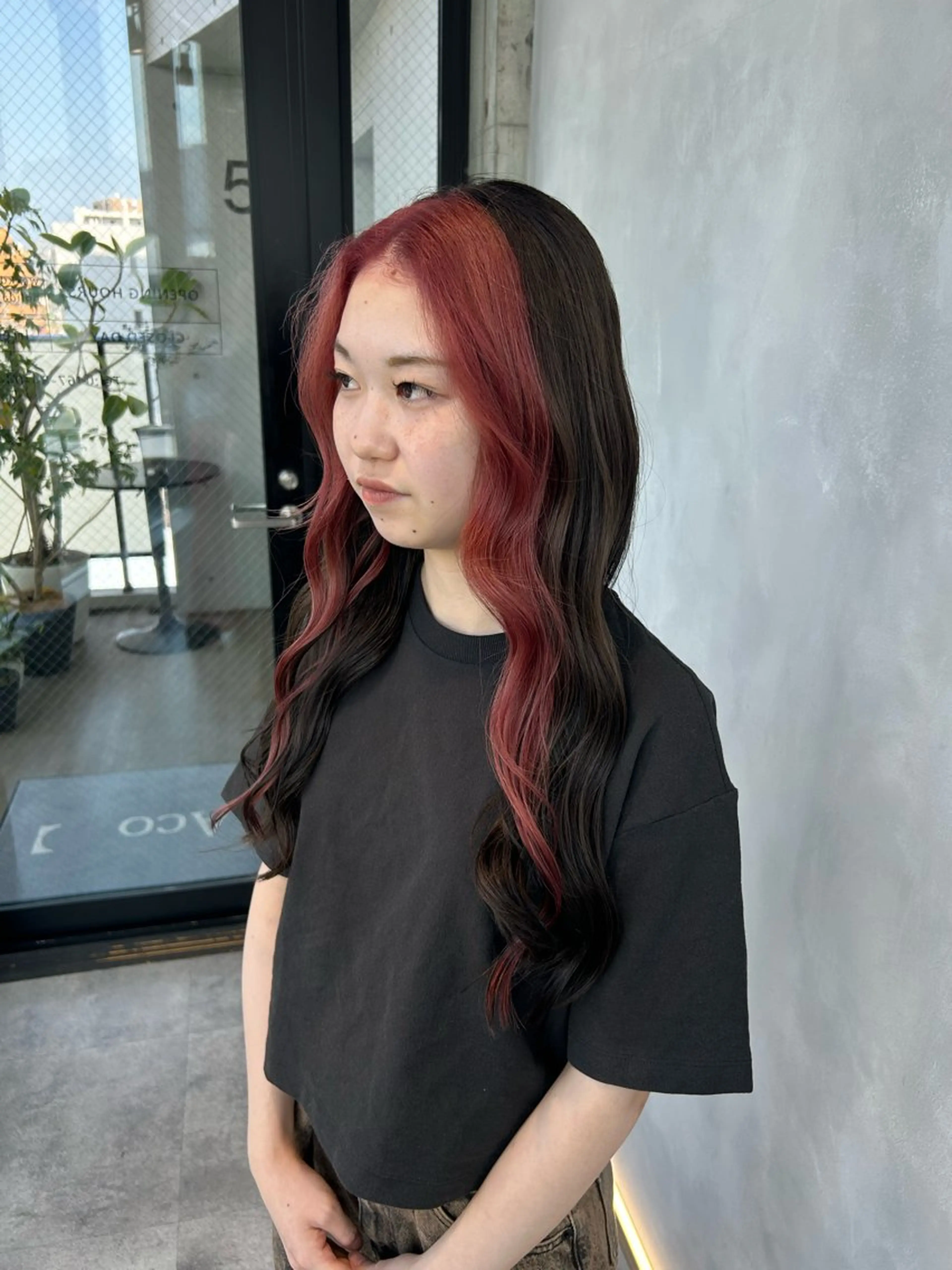 ロング カラー ミストバング  フェイスフレーミング ピンクカラー ヘアカラー 茅ヶ崎/ハイトーン/ Ramuのヘアスタイル