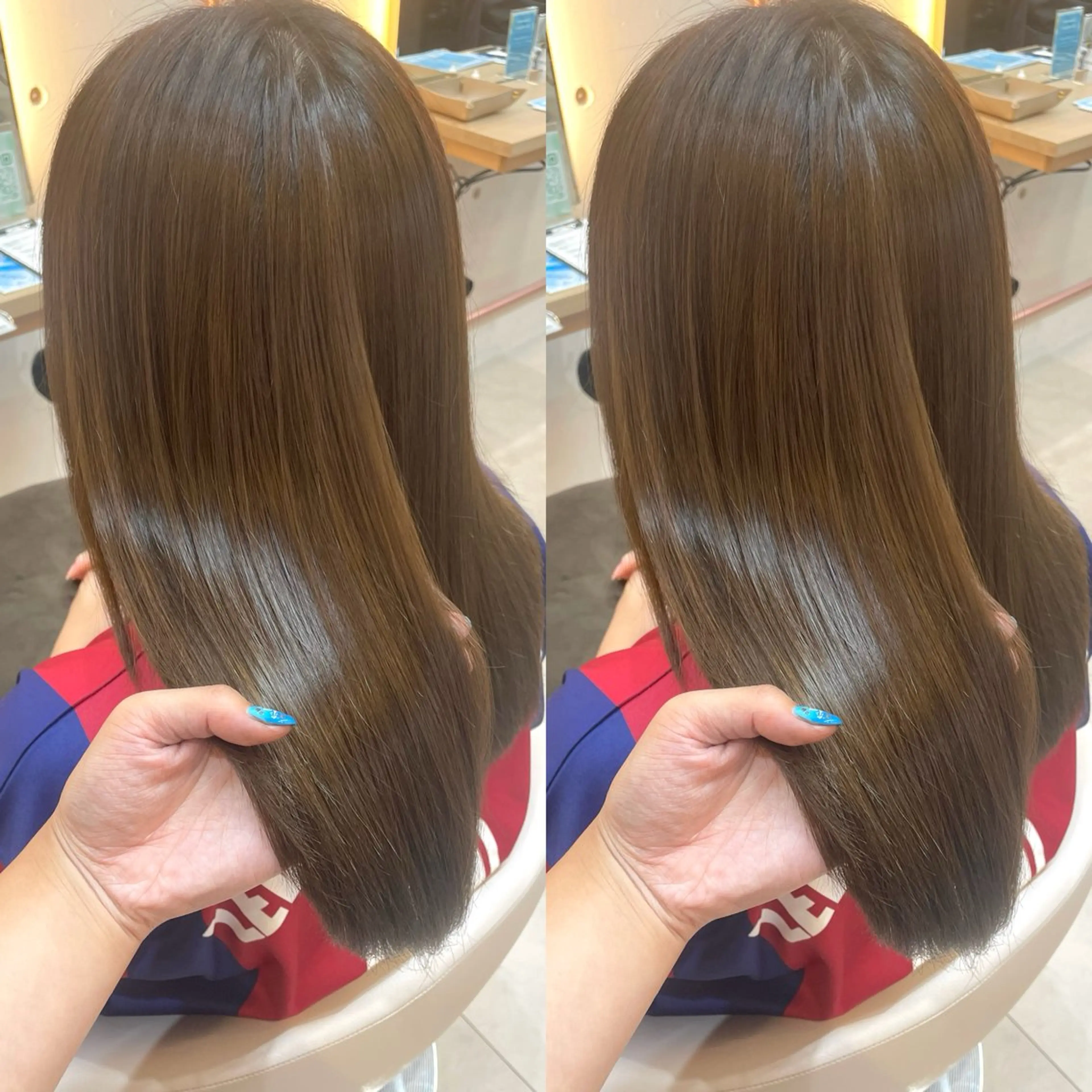 セミロング カラー ヘアカラー トリートメント ヘアセット ブリーチ無しダブル カラー🦕まどかのヘアスタイル