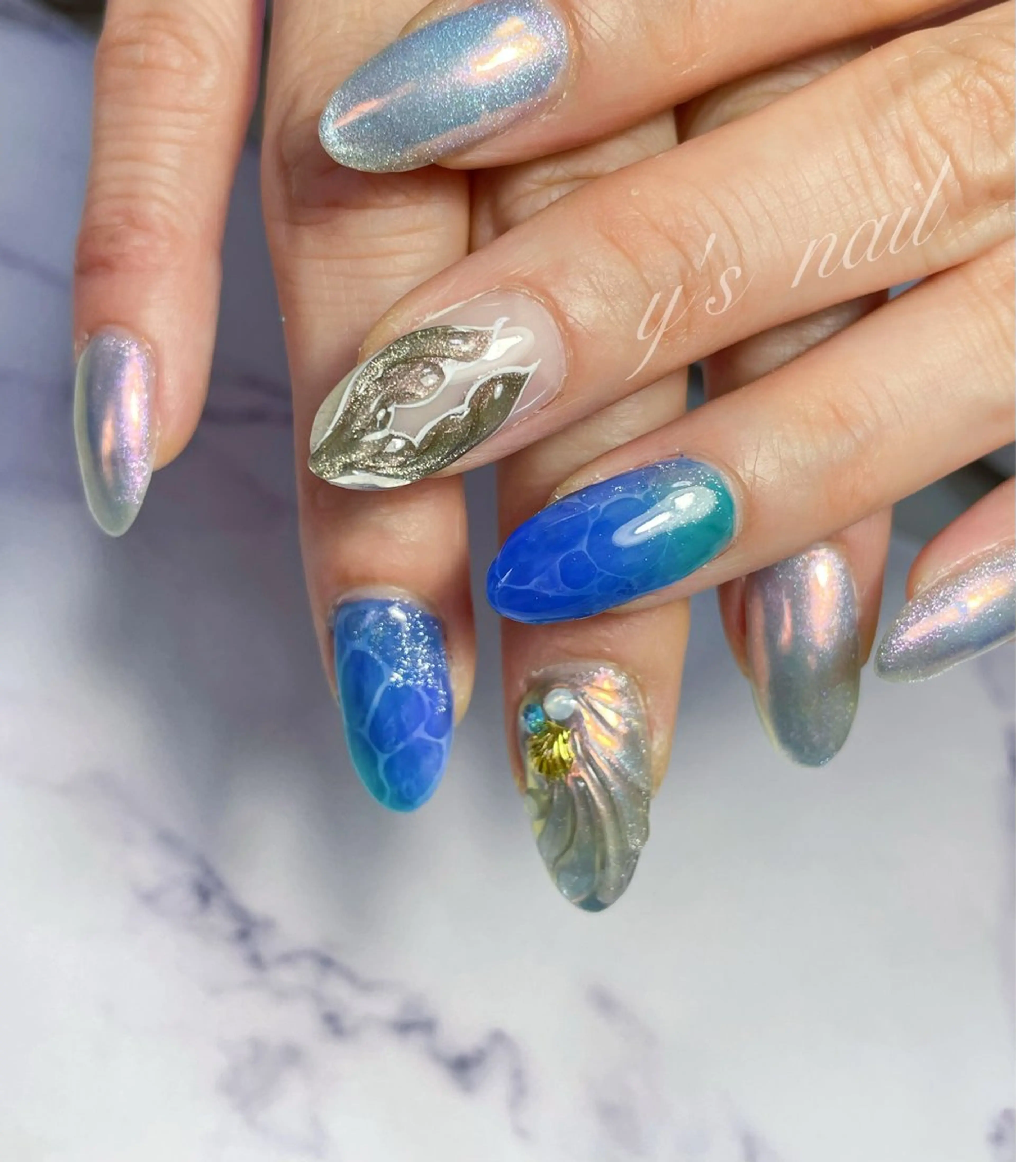 ネイル アートネイル ハンドネイル y’s nail ✧ゆきのネイルデザイン