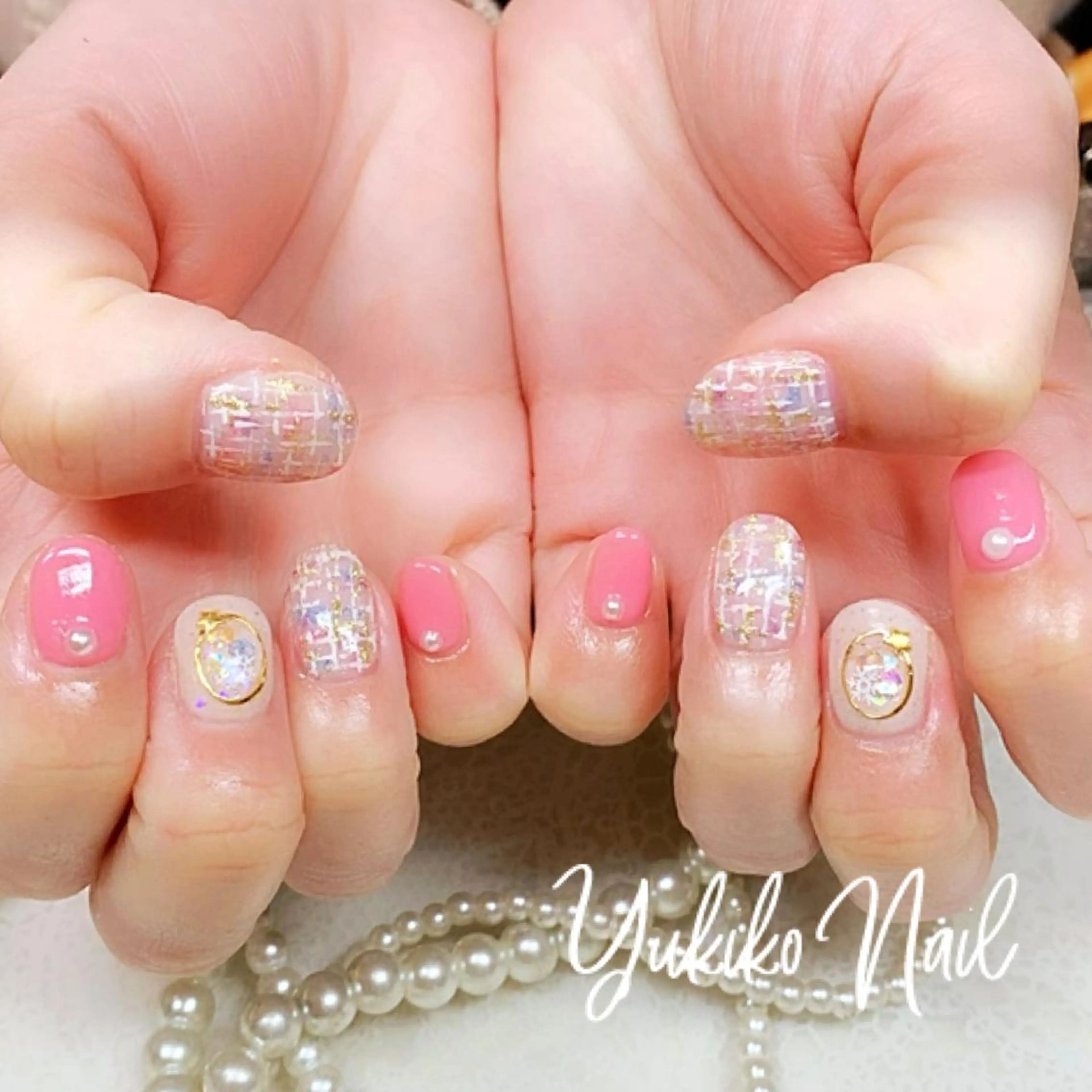 ネイル ツイードネイル ハンドネイル ユキコ ネイルのネイルデザイン