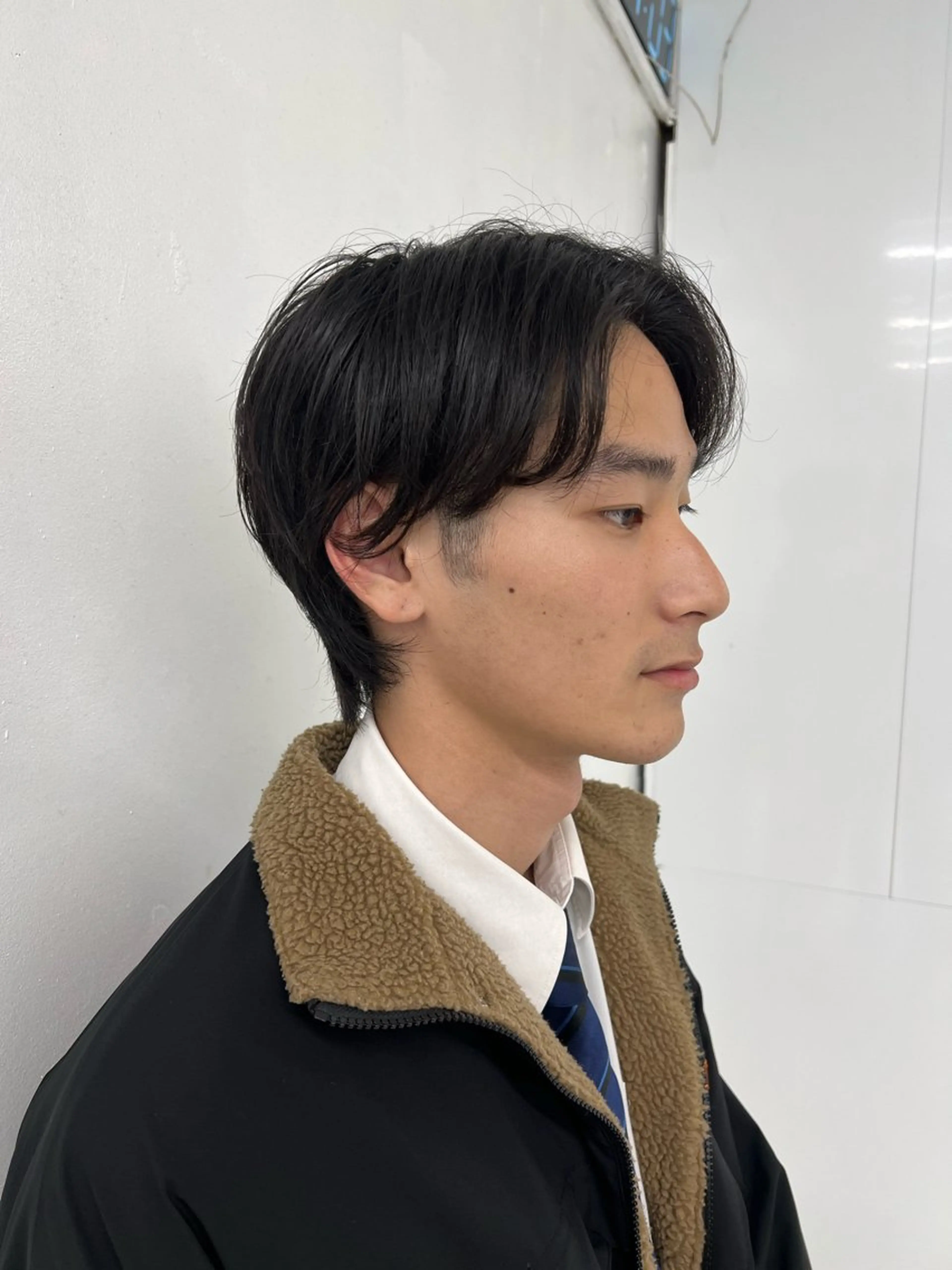 メンズ センターパート メンズウルフカット ウルフカット 柏メンズパーマ特化 蛯谷  晃裕のヘアスタイル