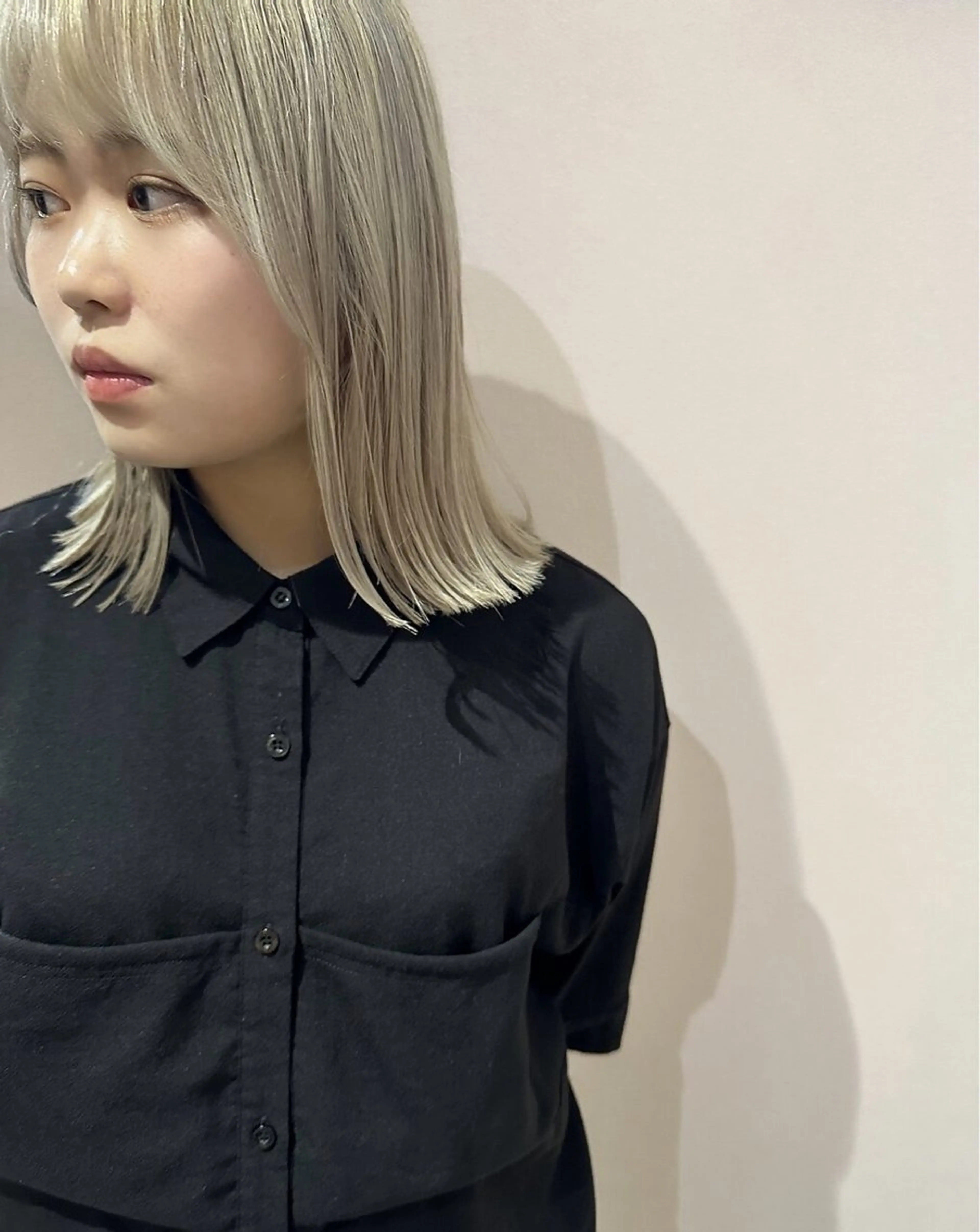 ミディアム ボブ 髪質改善 韓国風ヘア レイヤーカット 縮毛矯正 ヘアカラー トリートメント suii..hair designのヘアスタイル