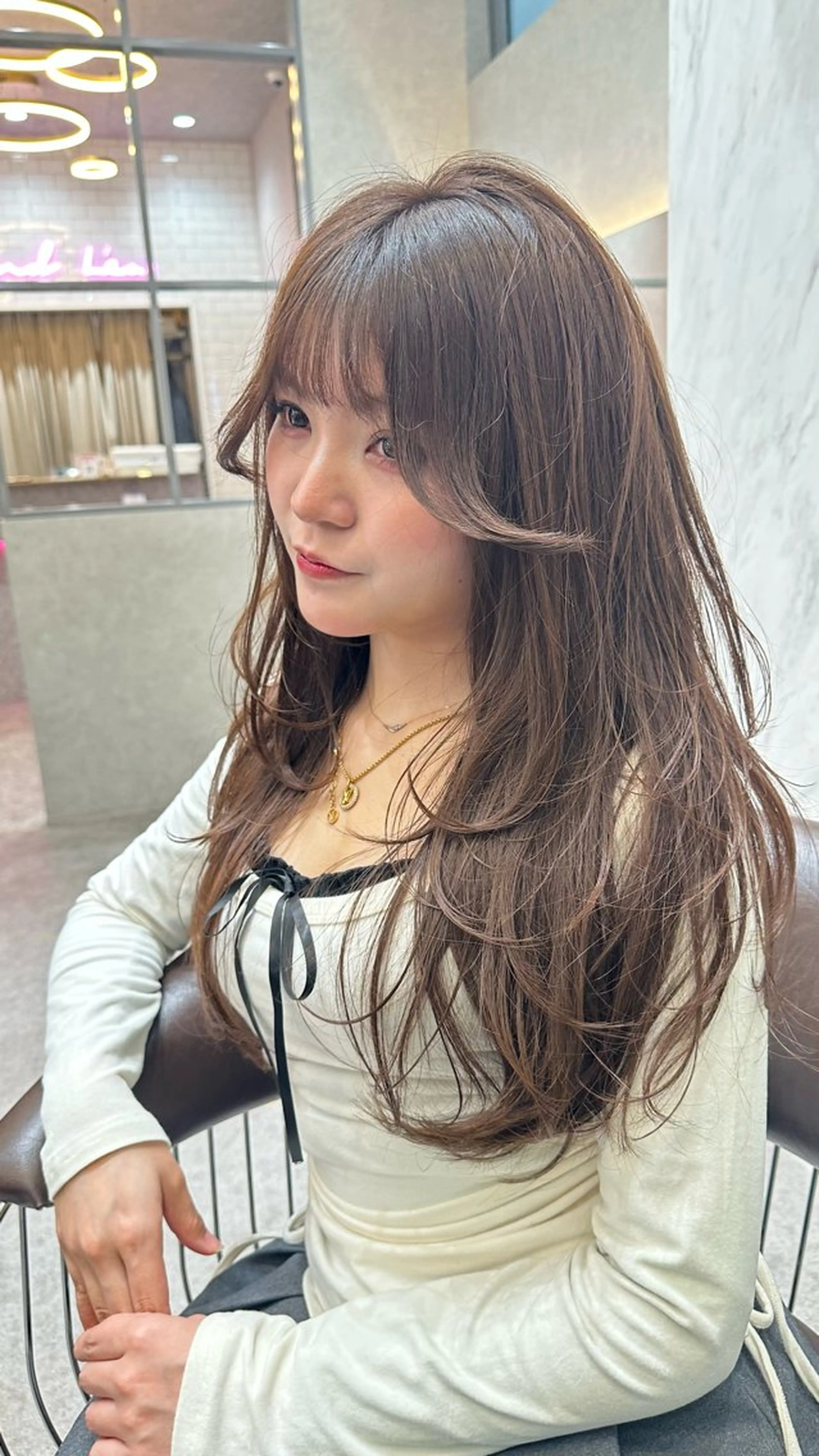 ロング カラー カット ヘアカラー トリートメント ヘアセット レイヤーダブルカラー KYONのヘアスタイル