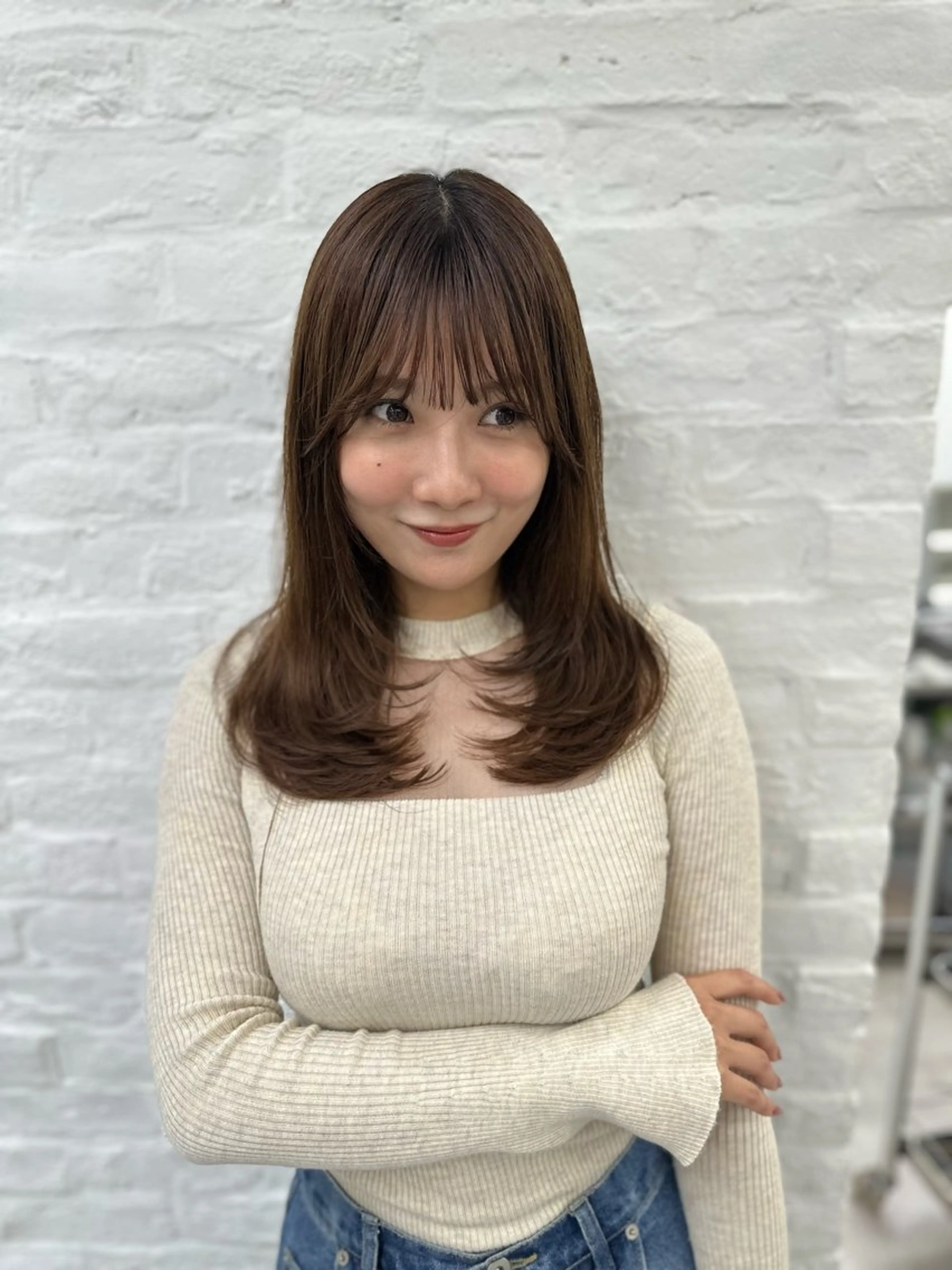 セミロング カット ヘアカラー トリートメント ヘッドスパ ヘアセット 前髪顔まわりカット 🌈中村海聖のヘアスタイル