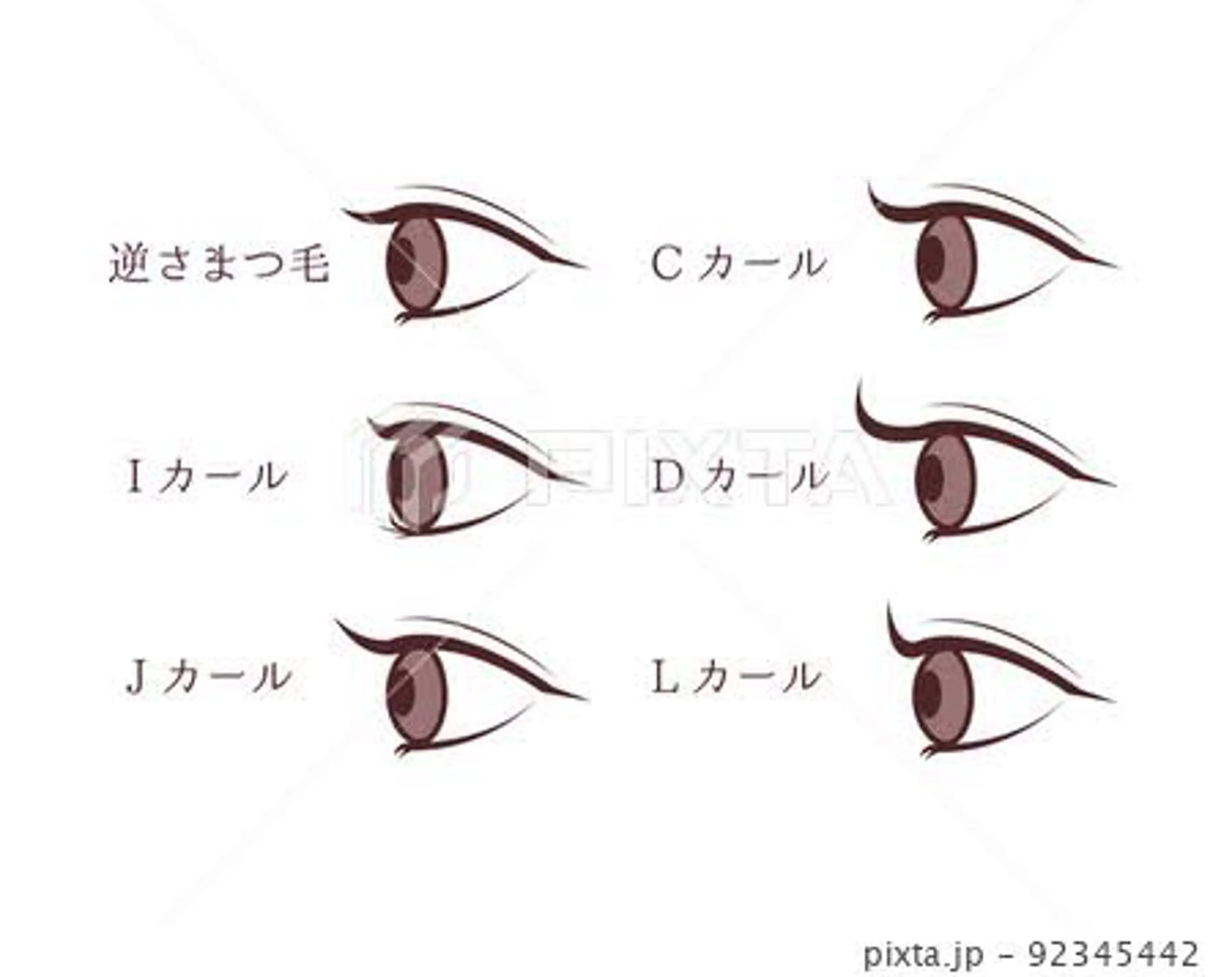 マツエク・マツパ Lカール Pearl miyuのマツエク・マツパデザイン