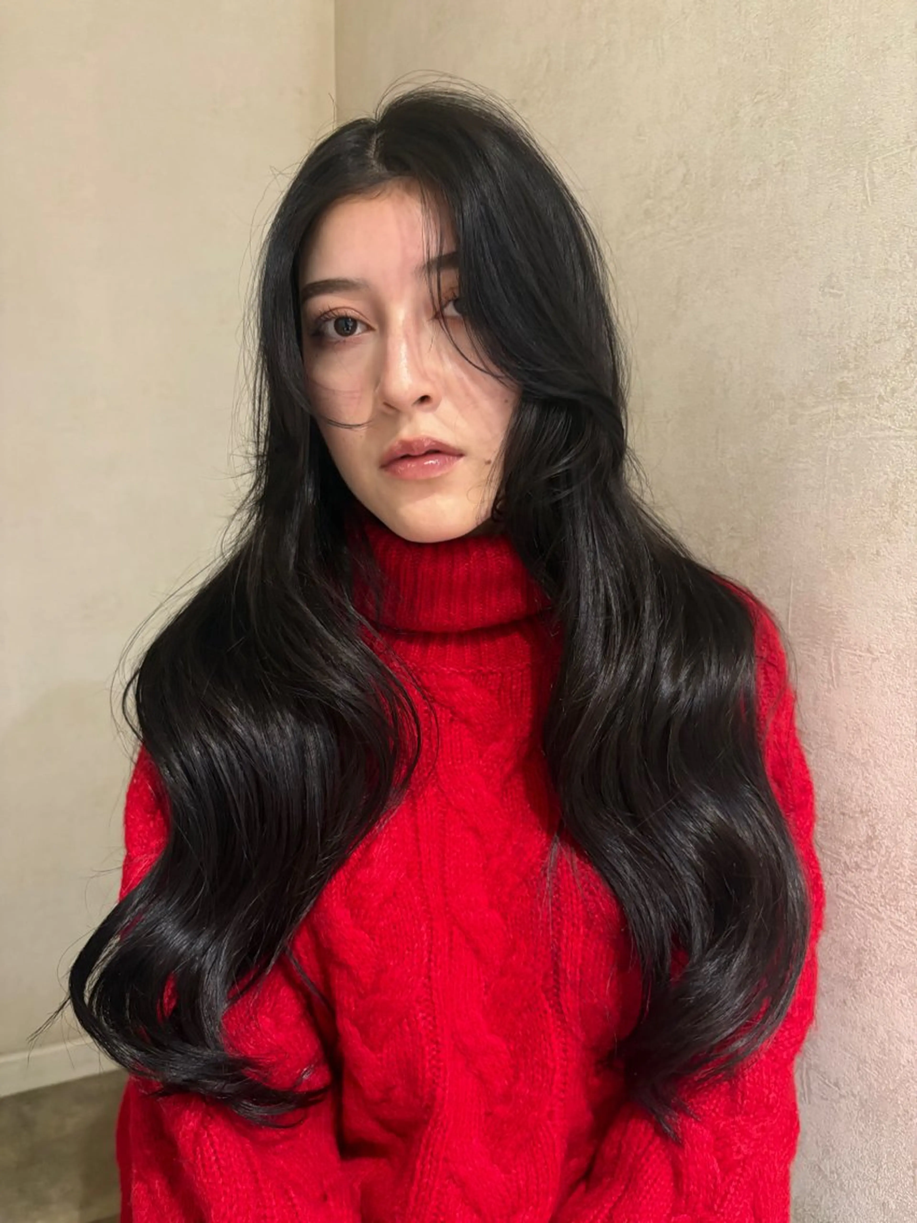 カラー 透明感カラー オレンジ ヘアカラー トリートメント 透明感カラー/海外風 レイヤー/mao🗽のヘアスタイル