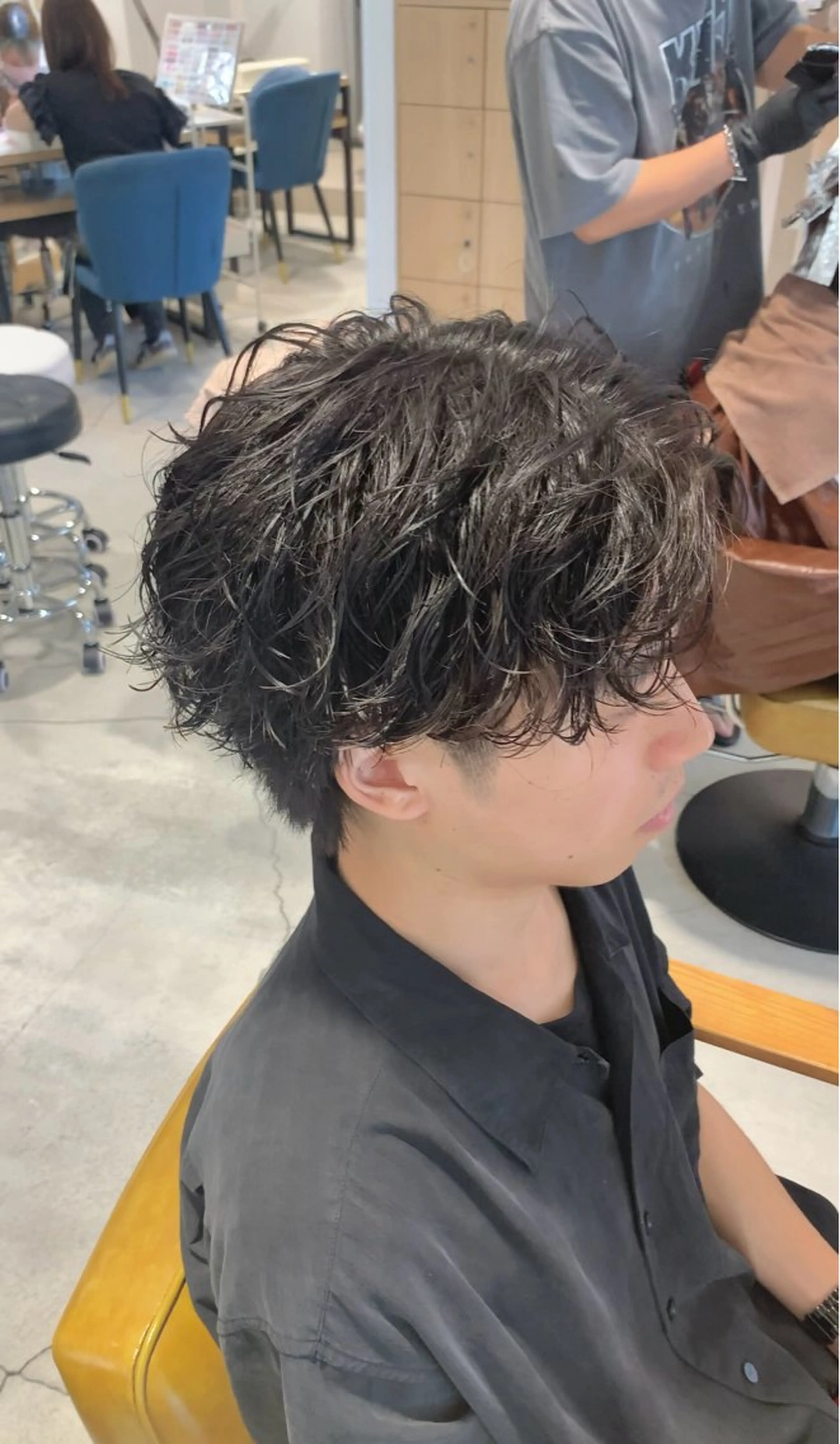ショート パーマ メンズ メンズパーマ カット パーマ 森川 力のヘアスタイル