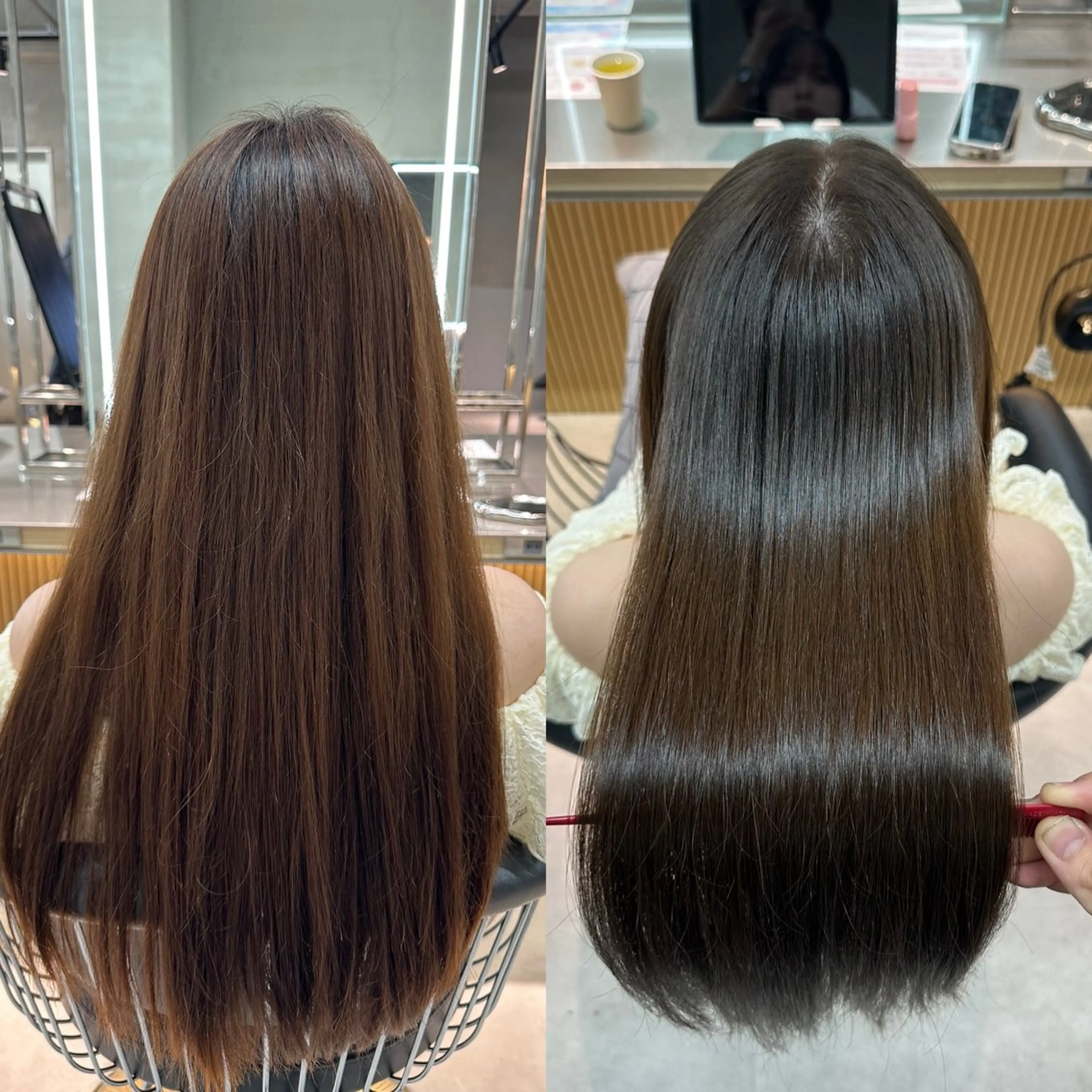 ロング カット 縮毛矯正 トリートメント ✨髪質改善特化✨副 店長椎葉信乃介のヘアスタイル