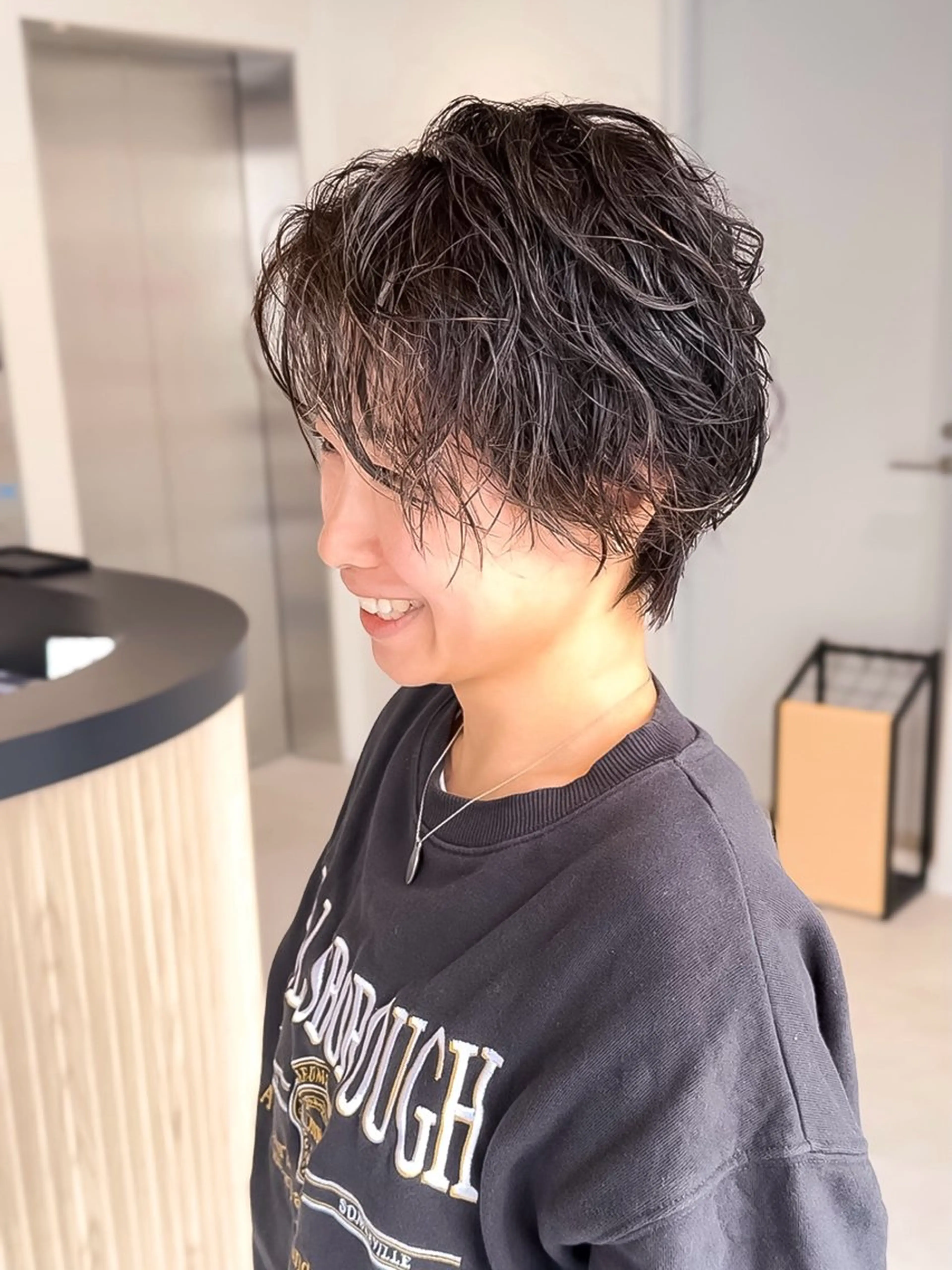 ショート くせ毛 似合わせカット ショートヘア SNSモニター募集！ くせ毛特化/大村のヘアスタイル