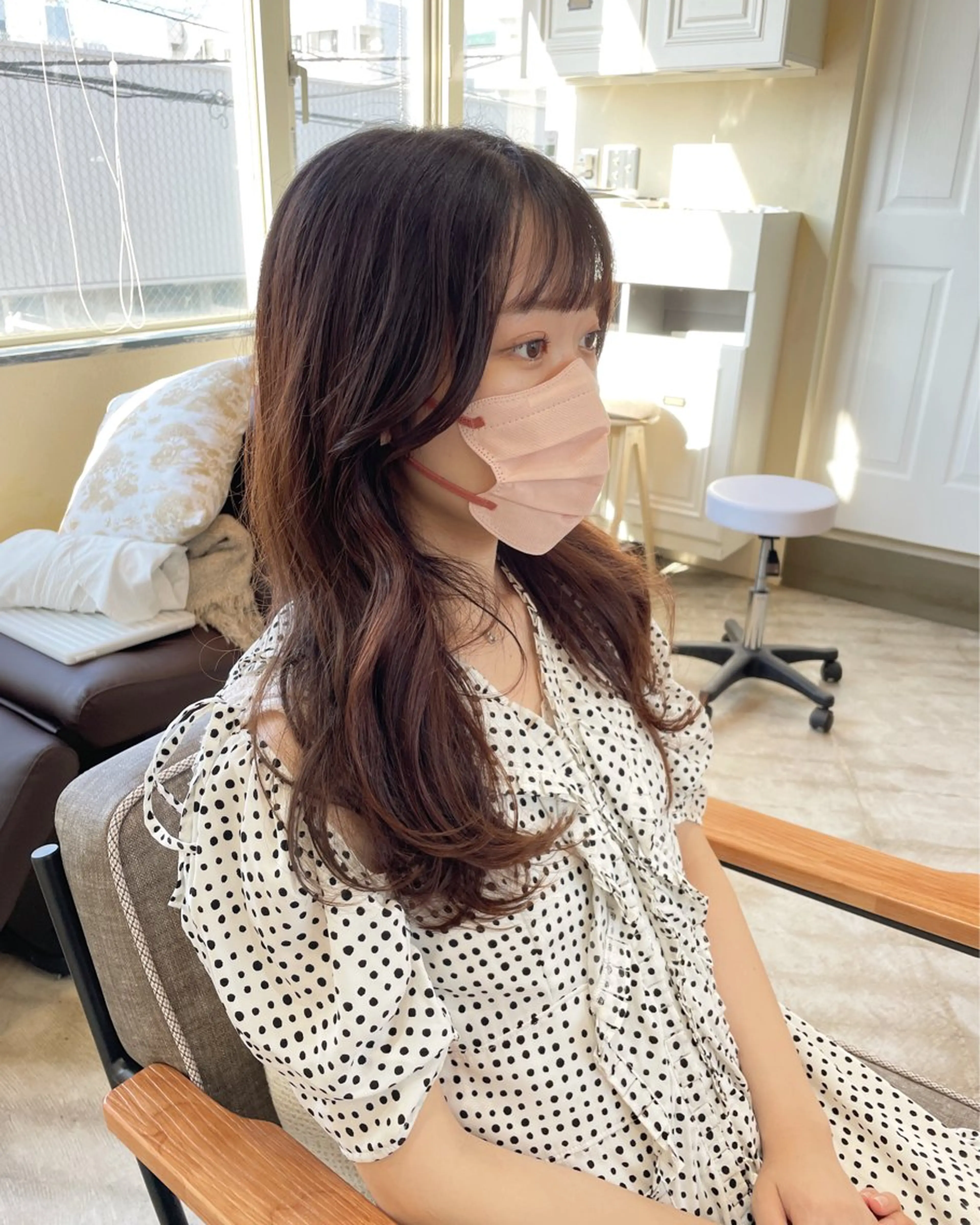 ロング 🍋透け感カラー🍃 オリーブ🍐Kahoのヘアスタイル