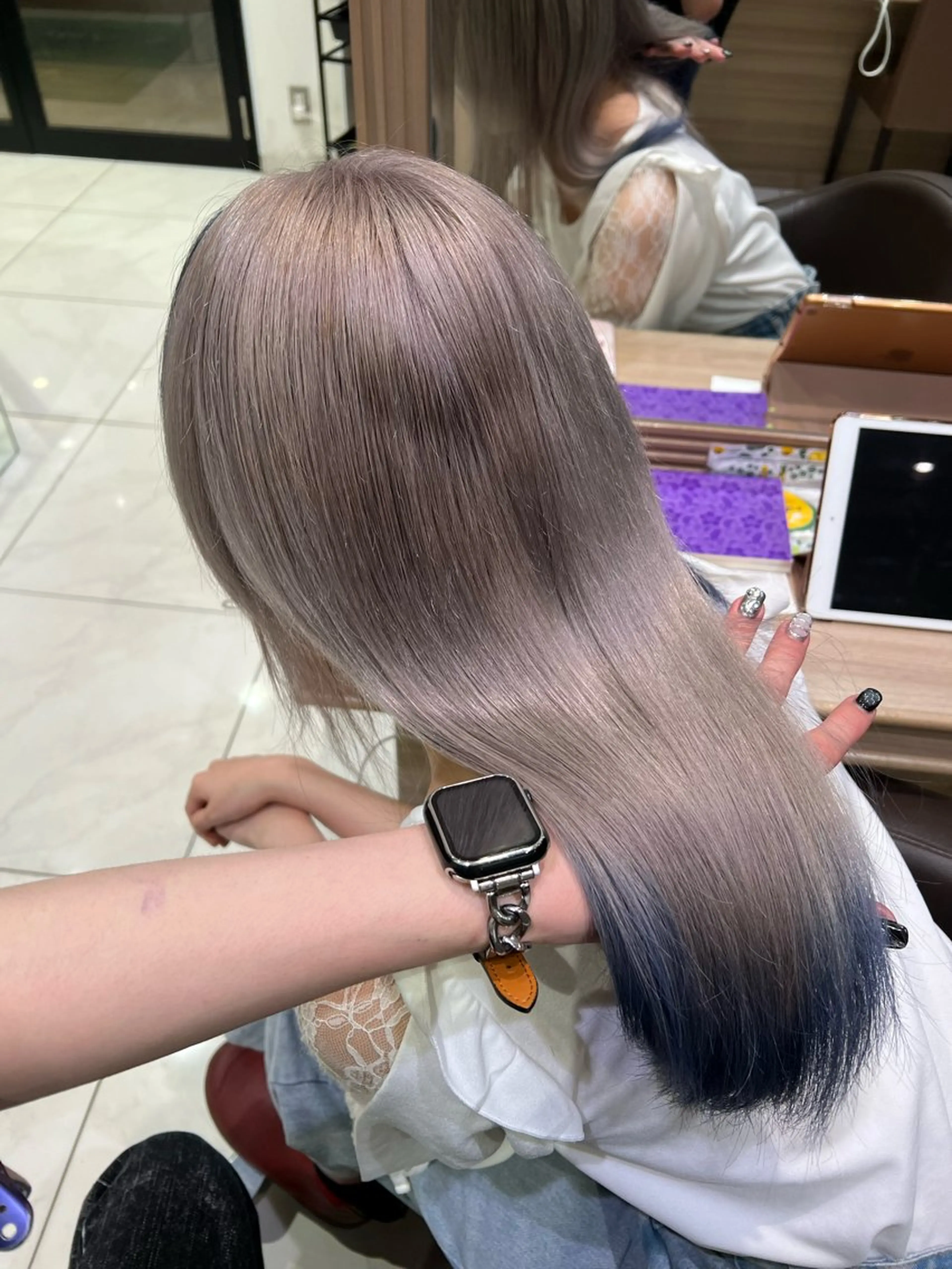 ロング カラー ヘアカラー トリートメント ブリーチ/デザイン 💎ryuyaのヘアスタイル