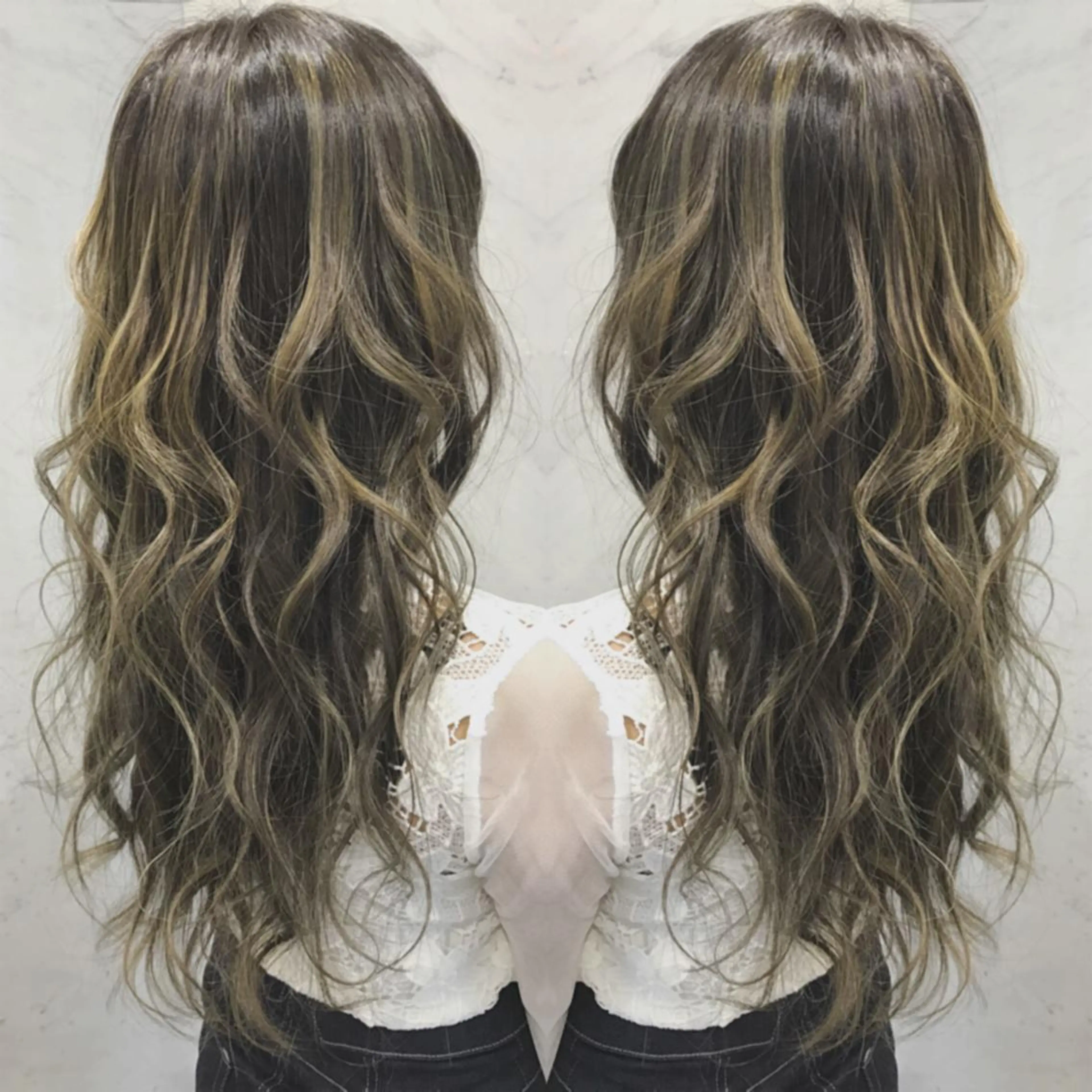 ロング カラー ヘアカラー 重政 和樹のヘアスタイル