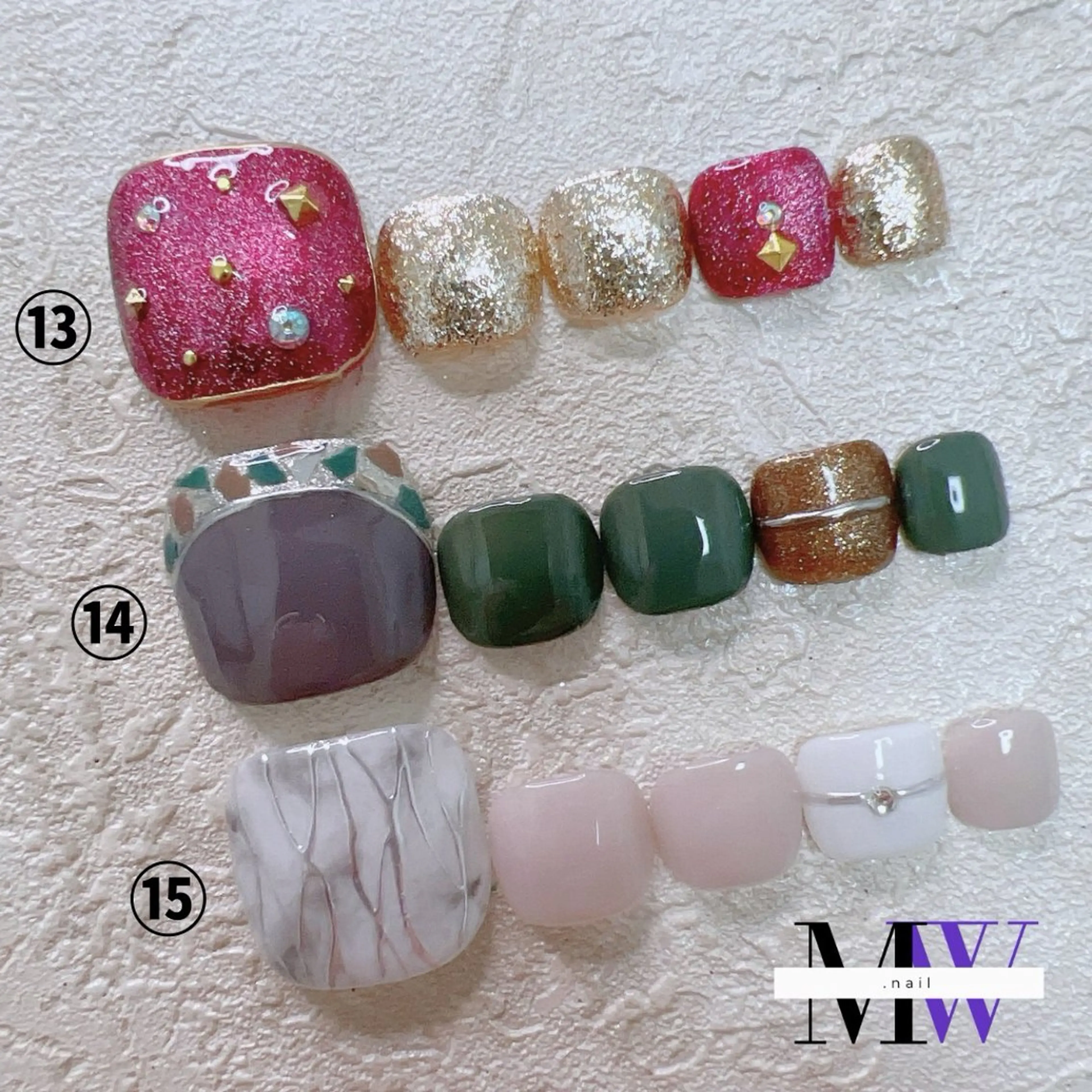 ネイル アートネイル フットネイル ジェルネイル フットネイル MW .nailのネイルデザイン