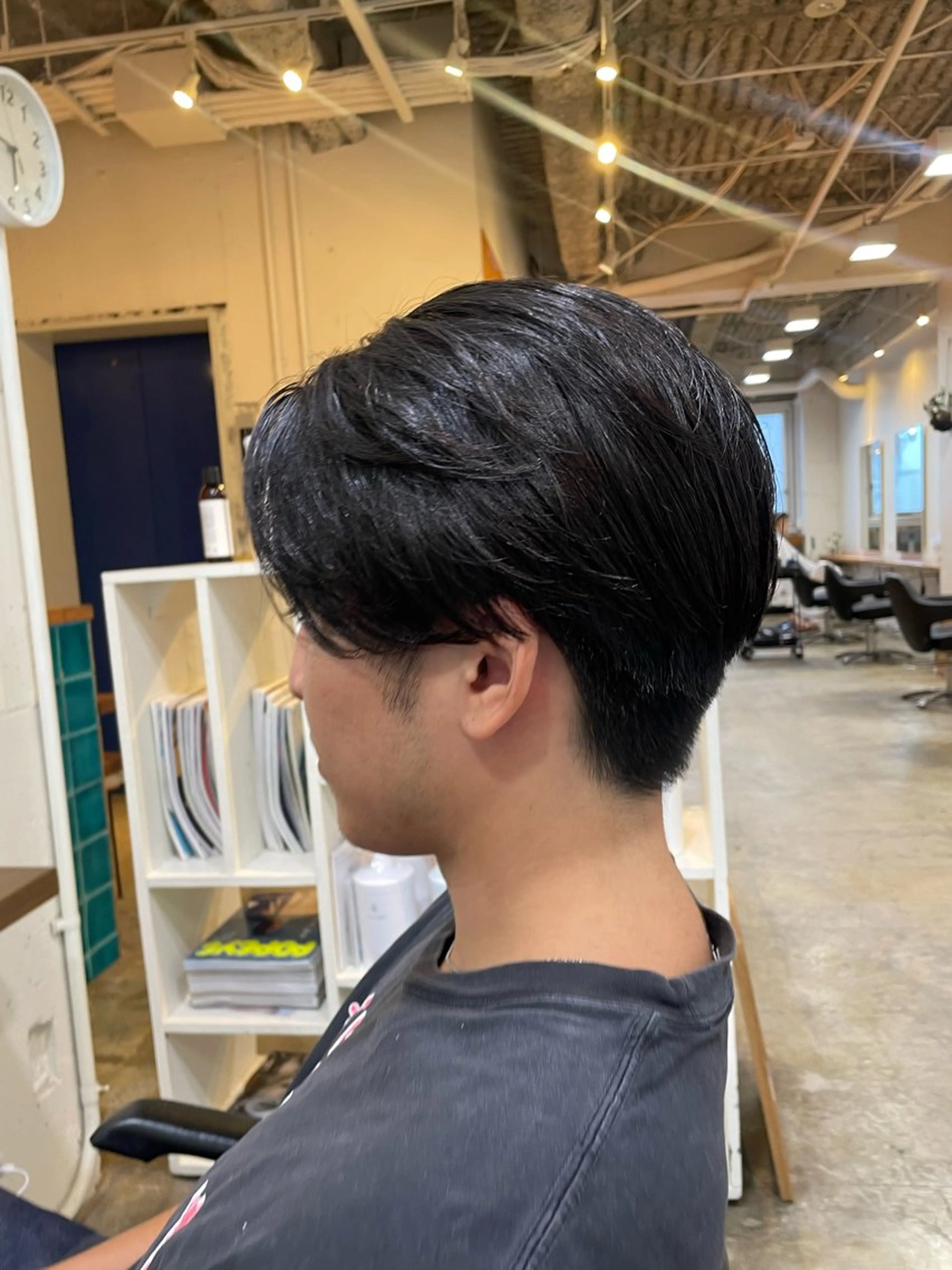 メンズ センターパート 韓国ヘア/wカラー レイヤー/RIN🎀のヘアスタイル