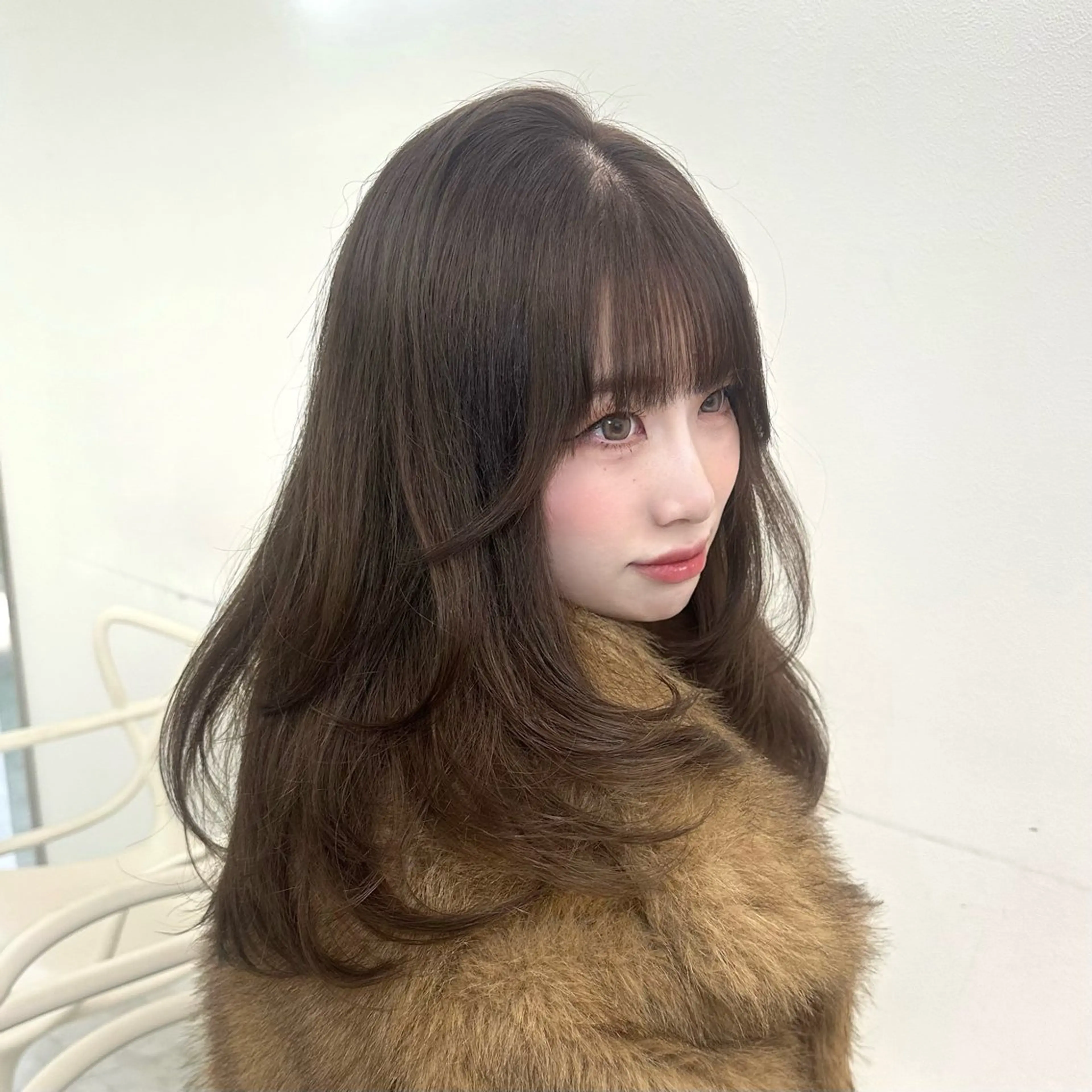 ロング カット ヘアカラー 大人っぽ中韓レディ ヘア🤍MAOのヘアスタイル