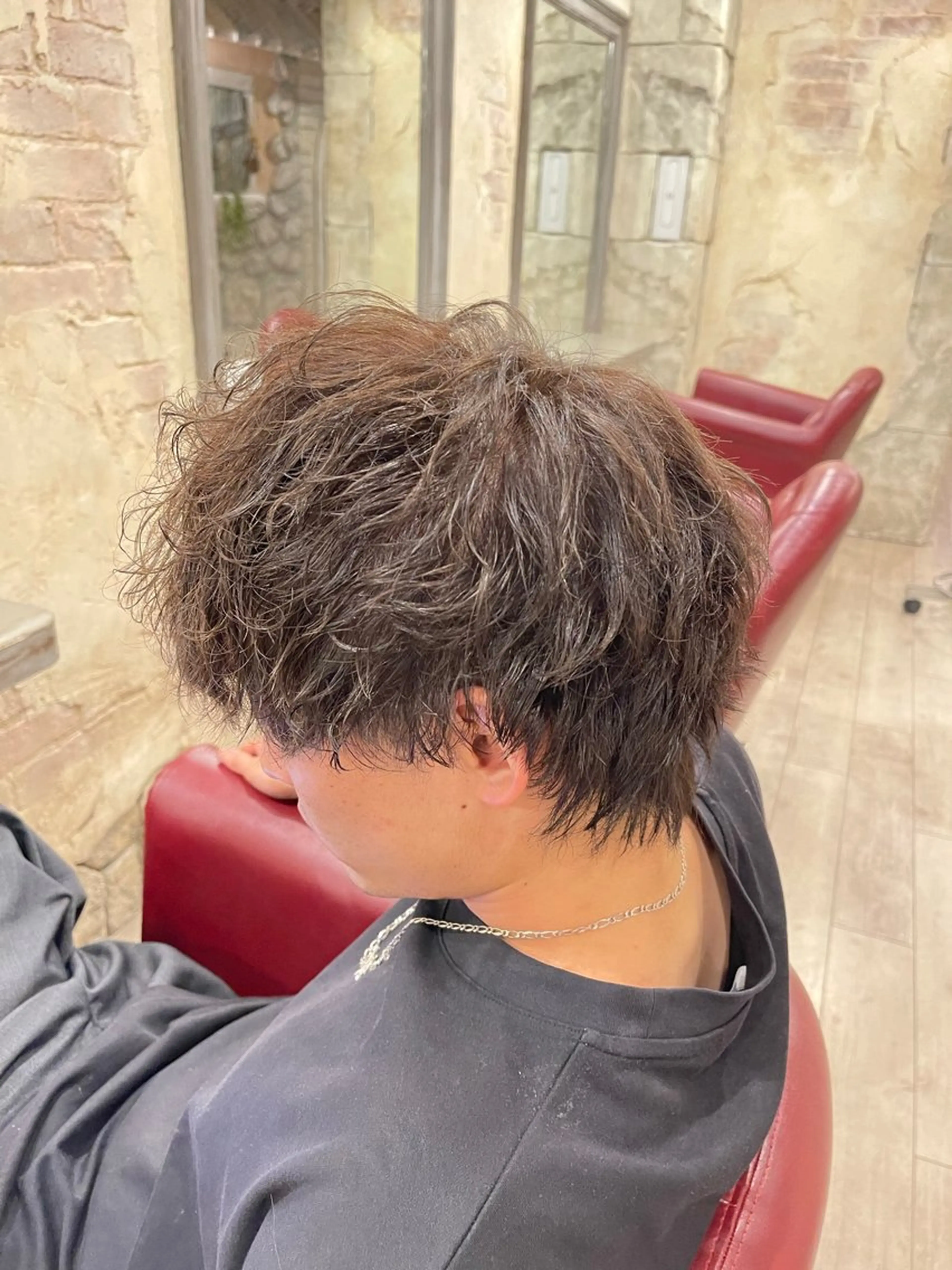 ショート カラー パーマ メンズ カット パーマ トリートメント ショート/ボブ アンドウ☺︎のヘアスタイル