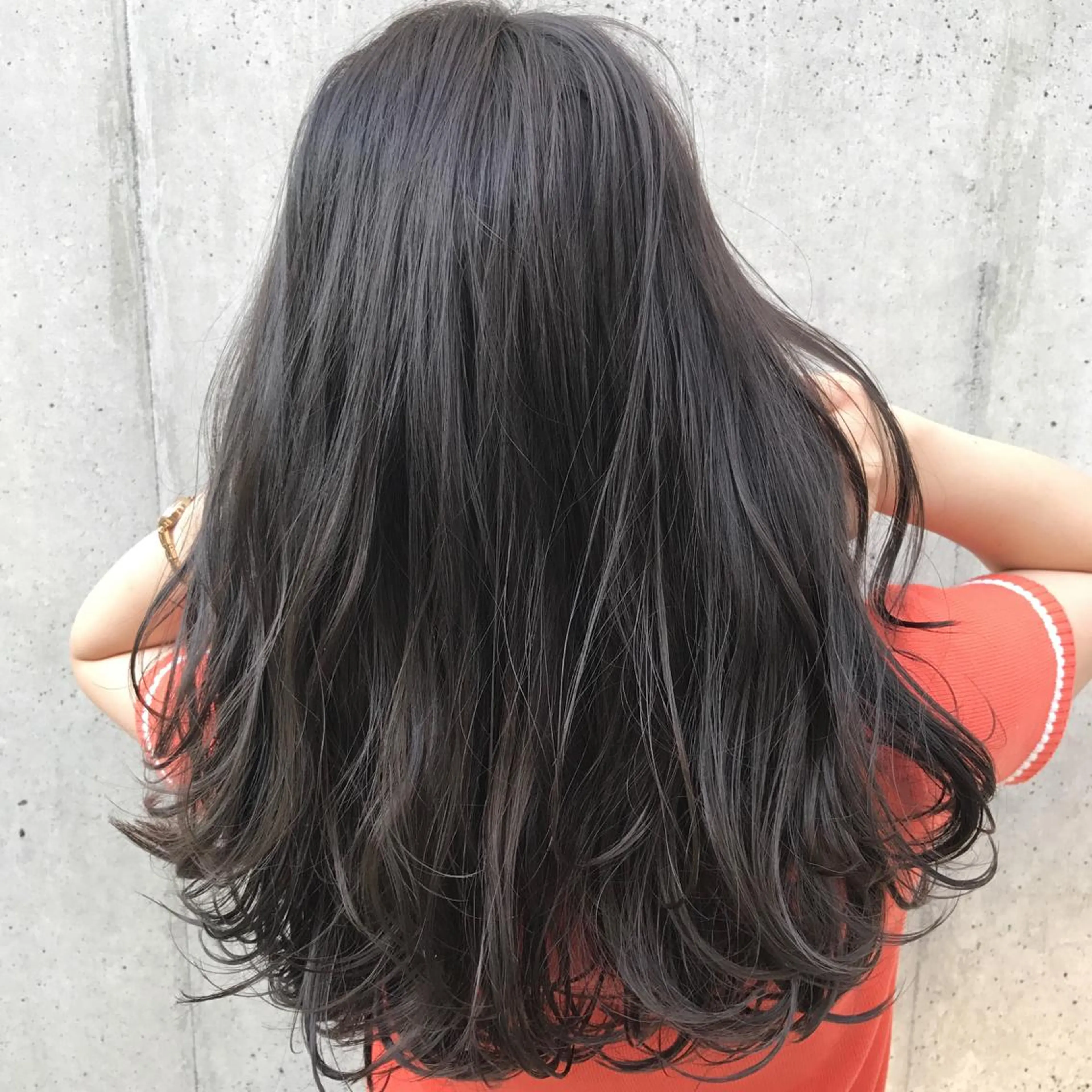 ロング カラー グレージュ レイヤーカット 韓国レイヤーカット 🧸ベージュカラーのヘアスタイル